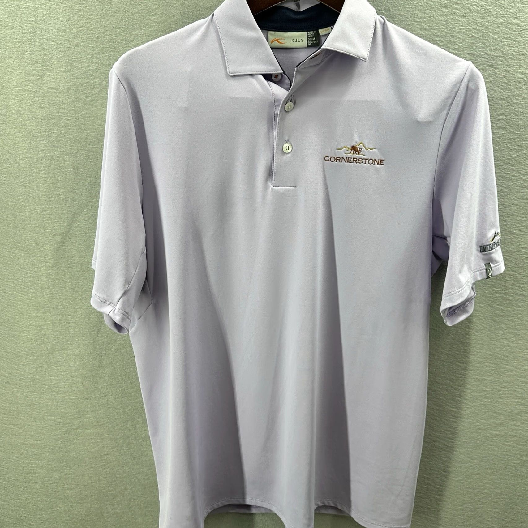 KJUS KJUS Polo Shirt Mens M Soren Cornerstone Golf Embroidered Lavender Preppy Lavender Purple Logo Preppy Golf Shirt Mens M KJUS Polo Shirt Size US M / EU 48-50 / 2 - 2 Thumbnail