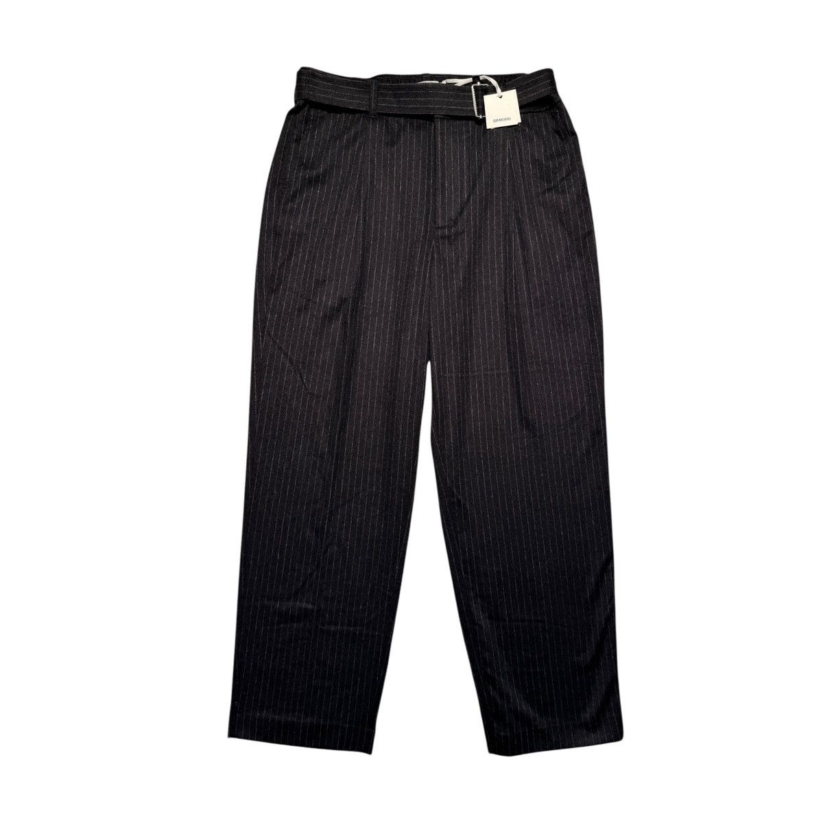 Simkhai Pinstripe belted adjustable waist pant Size US 34 / EU 50 - 1 Thumbnail