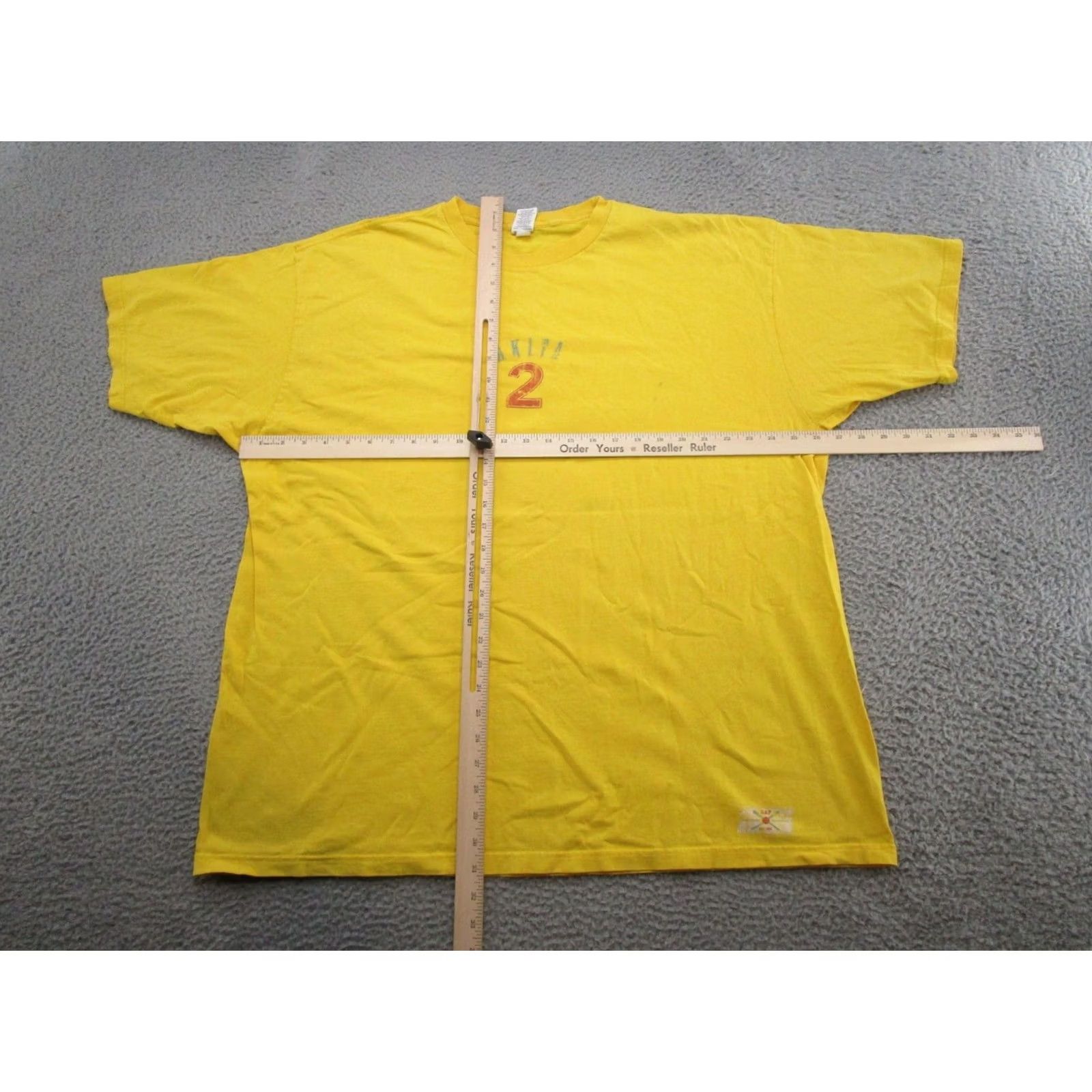 Gap VINTAGE Gap Baseball T-Shirt 2XL Yellow Cotton Read Double-Sided Mens Shirt Size US XXL / EU 58 / 5 - 5 Thumbnail