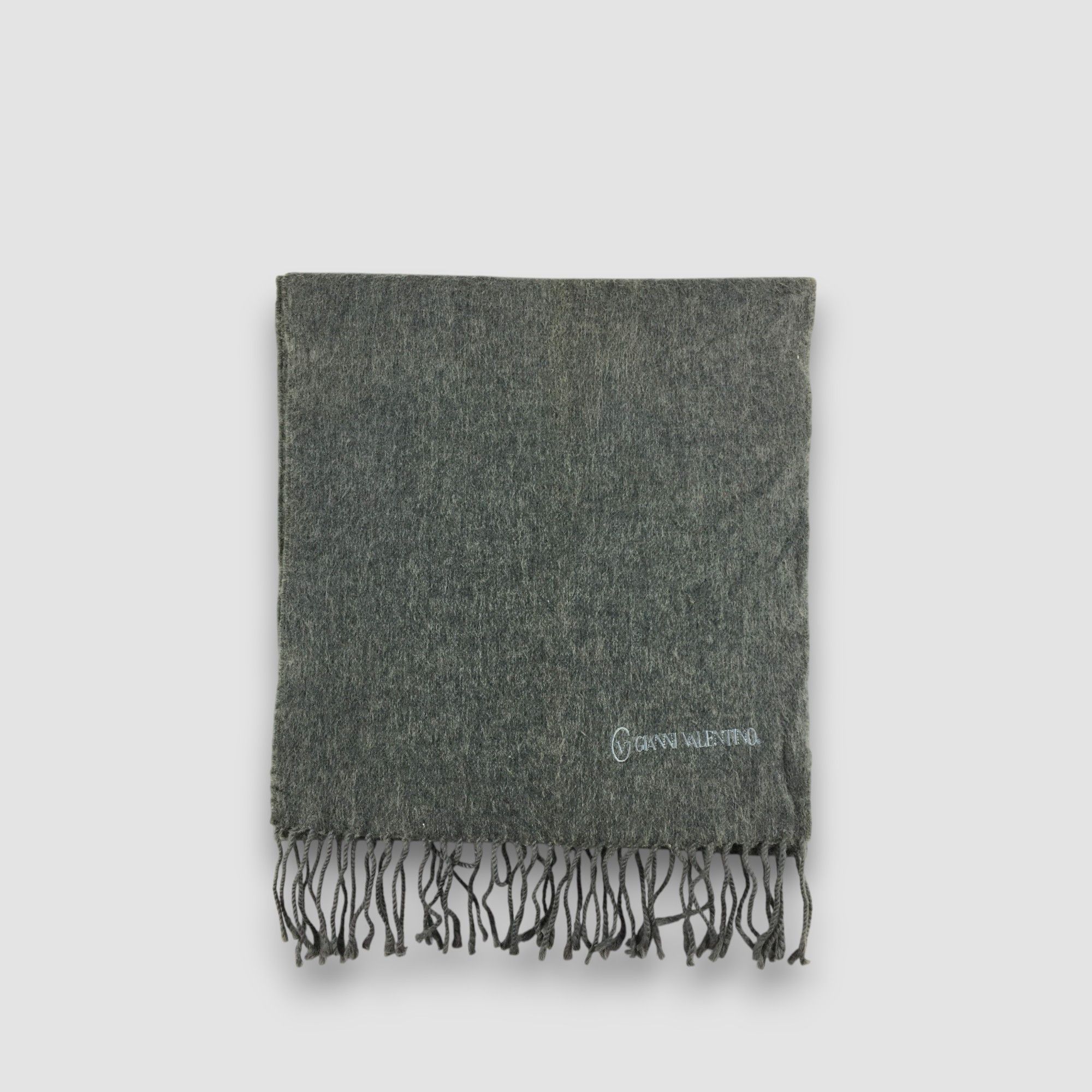 Valentino Vintage Gianni Valentino Scarf Fringe Muffler Wool Scarves Size ONE SIZE - 2 Thumbnail