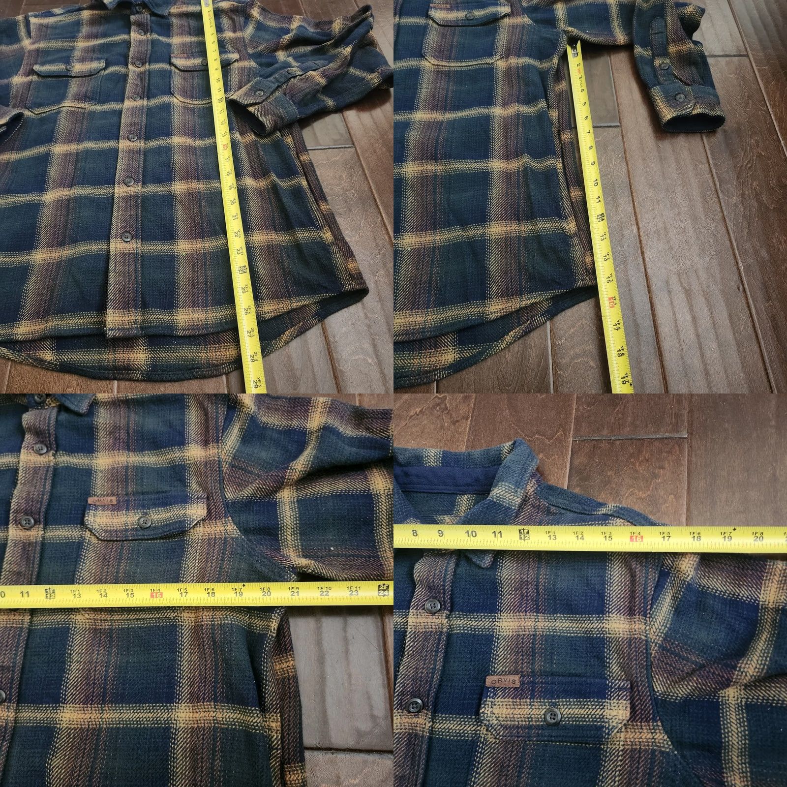 Orvis Orvis Mens Medium Plaid Fleece Lined Flannel Shirt Jacket Outdoor Shacket Size US M / EU 48-50 / 2 - 8 Thumbnail