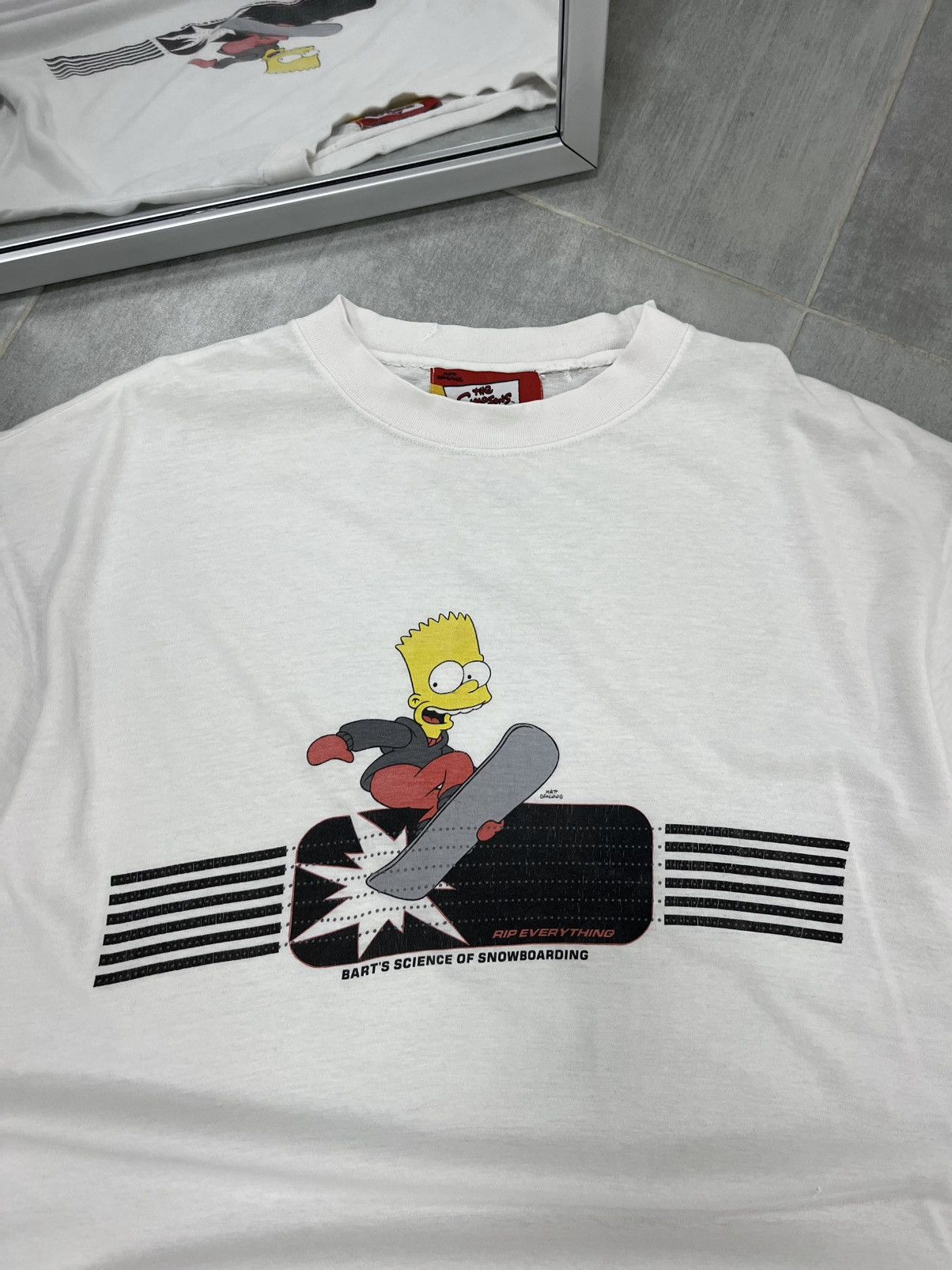 The Simpsons Vintage T Shirt The Simpsons 2003 Bart Simpson Snowboarding Size US L / EU 52-54 / 3 - 4 Thumbnail