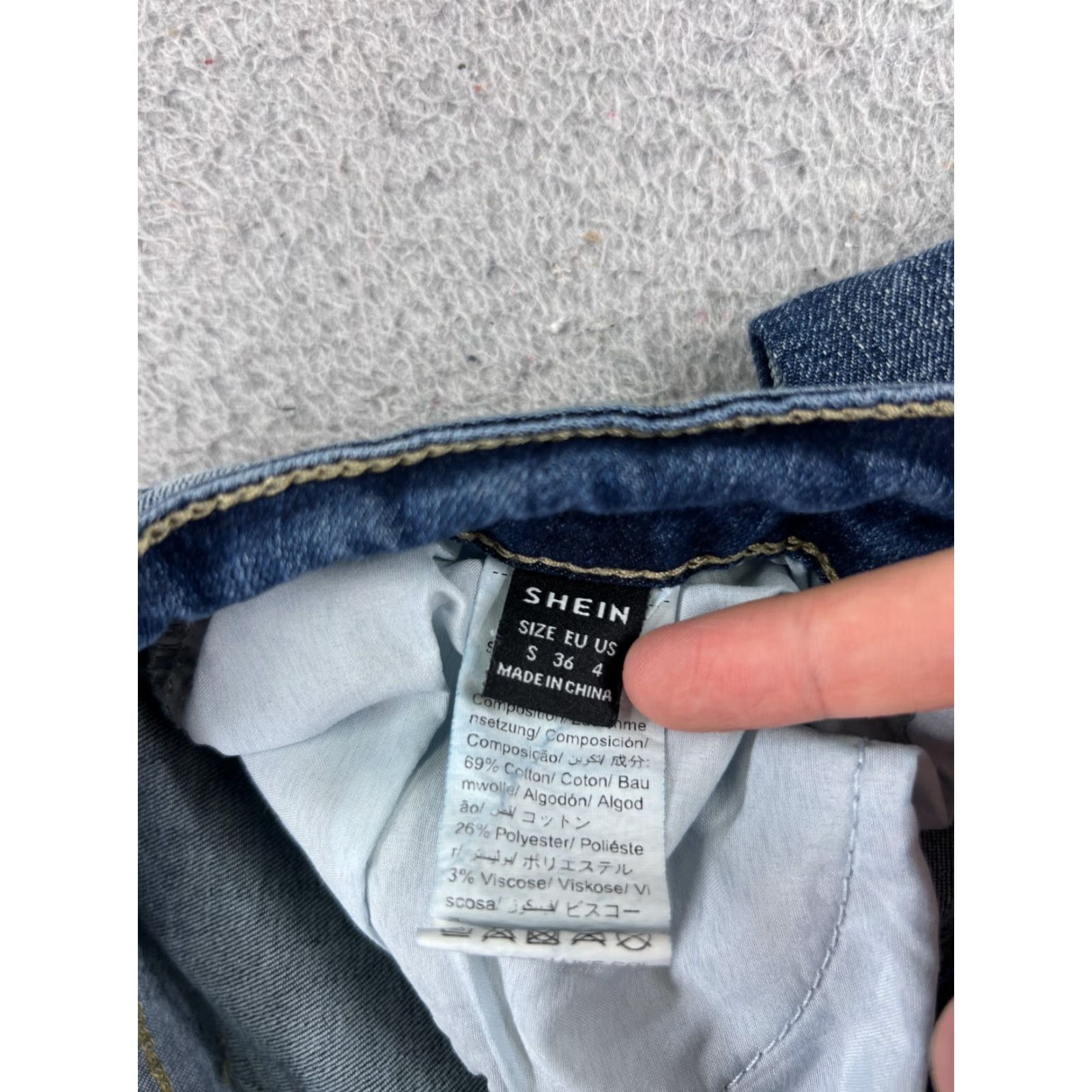 Shein SheIn Jeans Womens 4 Blue Denim Flare Cotton Blend Stretch Mid Rise 23x29 Pants Size 27" / US 4 / IT 40 - 6 Thumbnail