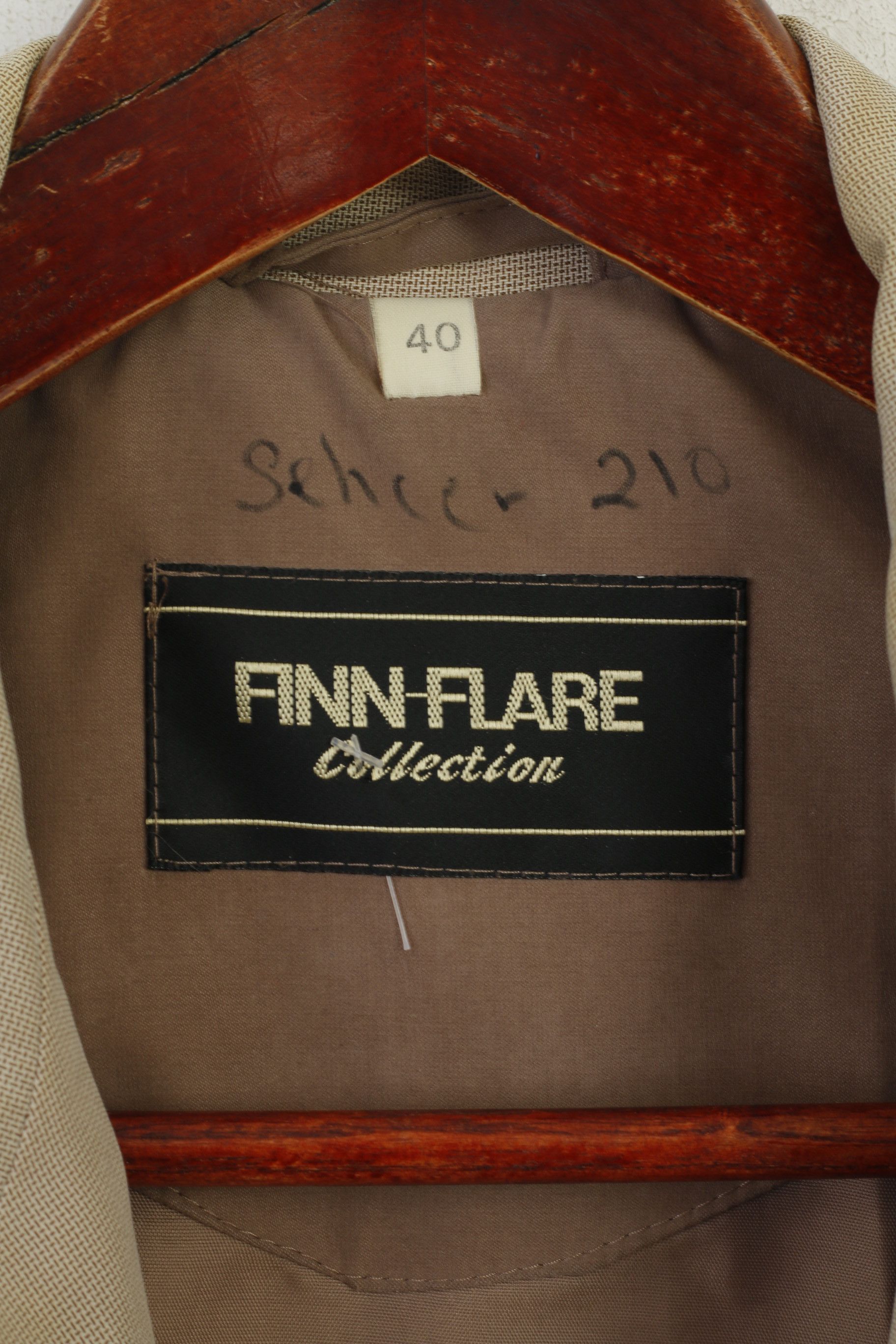 Vintage Finn-Flare Collection Women 40 L Coat Taupe Zip Up 7156 Size L / US 10 / IT 46 - 4 Thumbnail