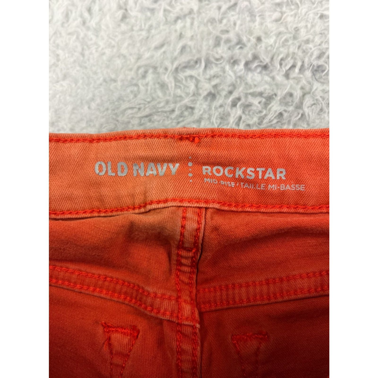 Old Navy Old Navy Jeans Womens 2 Orange Mid Rise Skinny Denim Rockstar 90s Retro Size 26" / US 2 / IT 38 - 7 Thumbnail