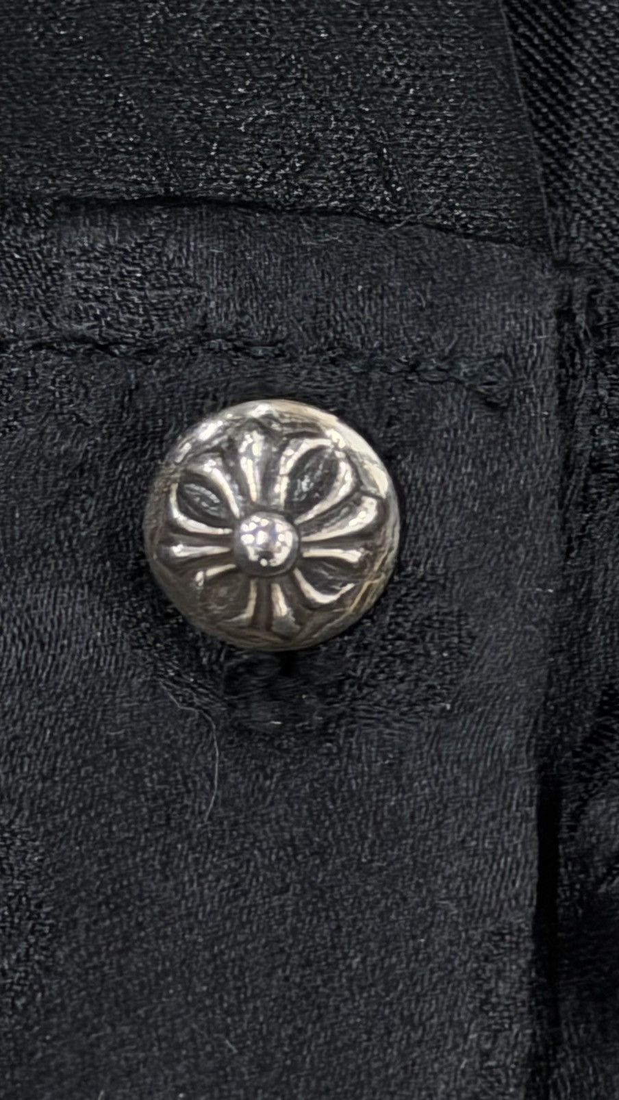 Chrome Hearts × Comme des Garcons Super Rare! Chrome Hearts Black Silk Shoulder Top Size S / US 4 / IT 40 - 3 Thumbnail