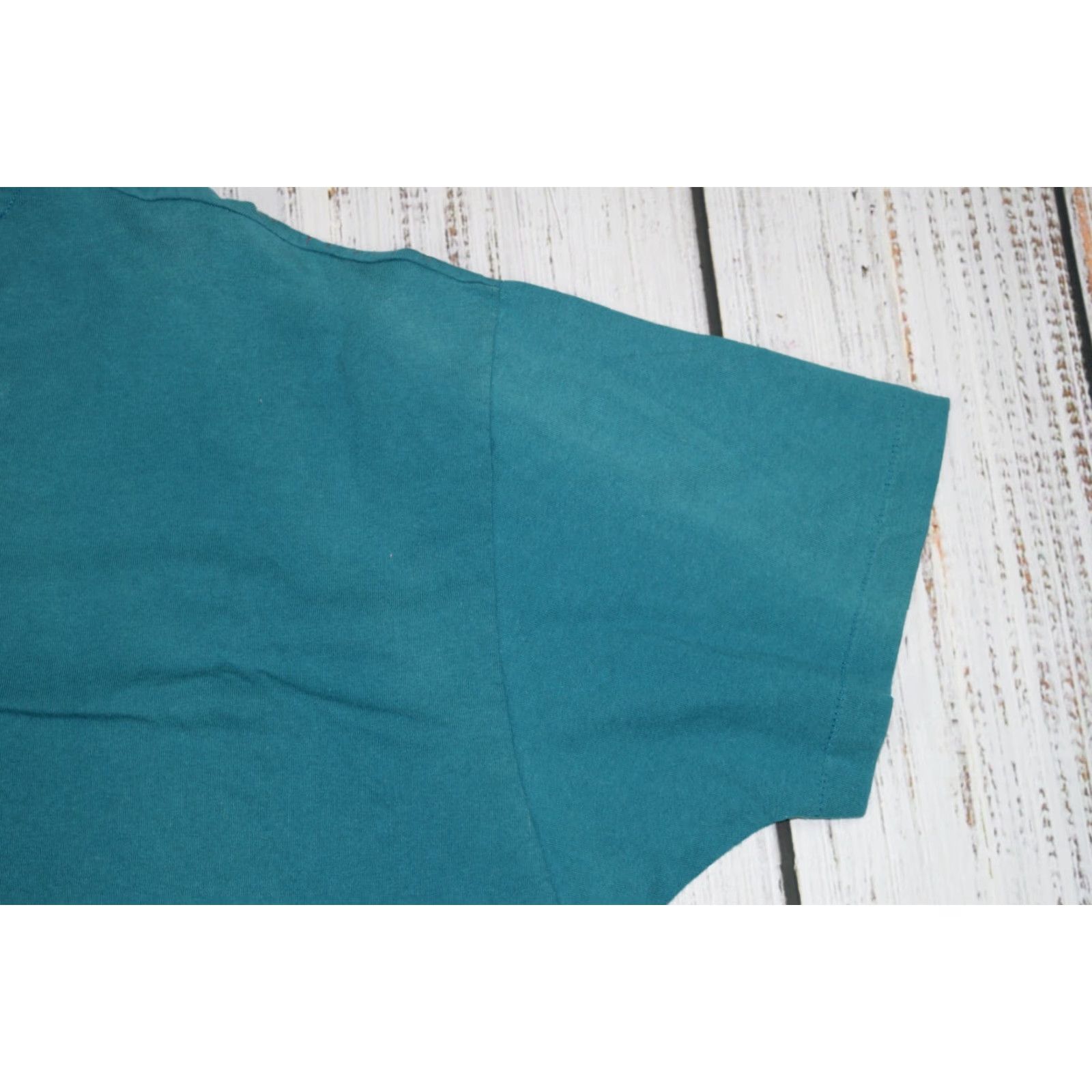 Hanes VINTAGE 90S HAND PAINTED TEAL SINGLE STITCH MENS XL USA NATIVE SOUTH WESTERN VTG T-Shirt Size XL / US 12-14 / IT 48-50 - 8 Thumbnail