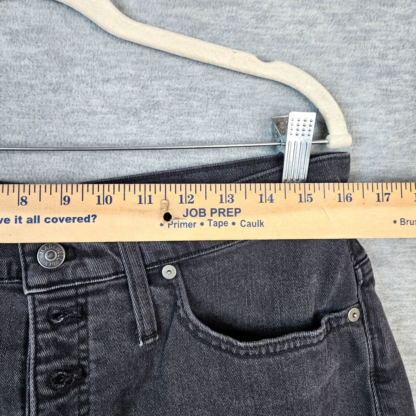 Madewell Madewell Denim Shorts Cut-Off High Rise Button Fly 31 Women's Size 31 Black Stretch 5-Pocket Casual Vintage No Size 24" / US 00 / IT 34 - 3 Thumbnail