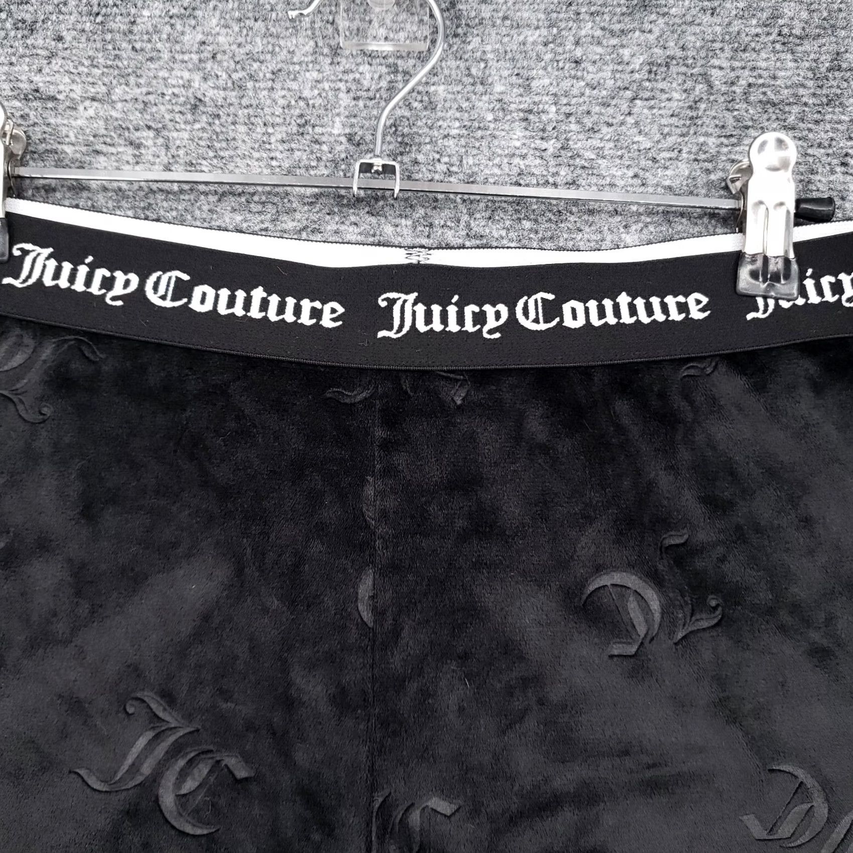 Juicy Couture Juicy Couture Shorts Womens L Black Mini Sleepwear Velour Soft Logo Size 36" / US 14 / IT 50 - 3 Thumbnail
