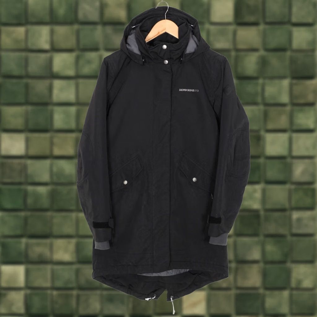 Vintage DIDRIKSONS Tanja Parka Jacket Women Size EU 36 Hooded Padded Waterproof MJ5439 Size XS / US 0-2 / IT 36-38 - 1 Thumbnail