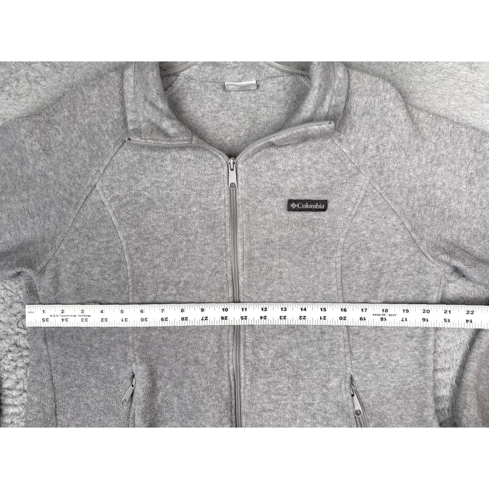 Vintage Columbia Jacket Womens XL Gray Fleece Full Zip Pockets Outdoor Warm Casual Outdoorsmen? Size XL / US 12-14 / IT 48-50 - 7 Thumbnail