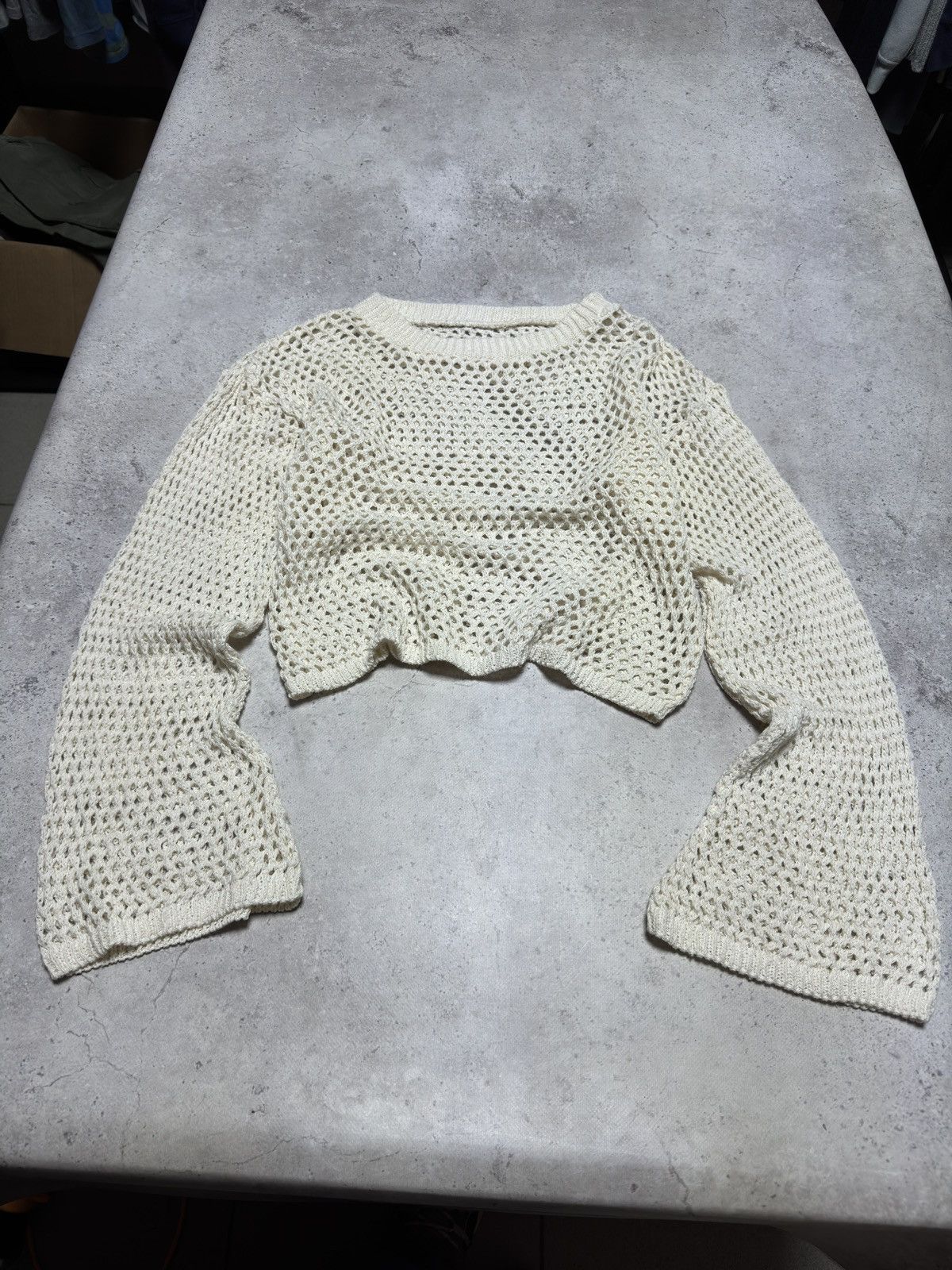 If Six Was Nine × Japanese Brand × Junya Watanabe Vintage Japanese Flare Sleeve Junya Watanabe Style Sweater Size US L / EU 52-54 / 3 - 1 Thumbnail