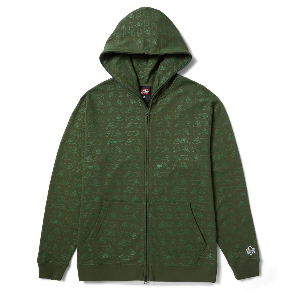 Icecream Ice Cream x HUF Running Dog Full Zip Hoodie Size US XL / EU 56 / 4 - 1 Thumbnail