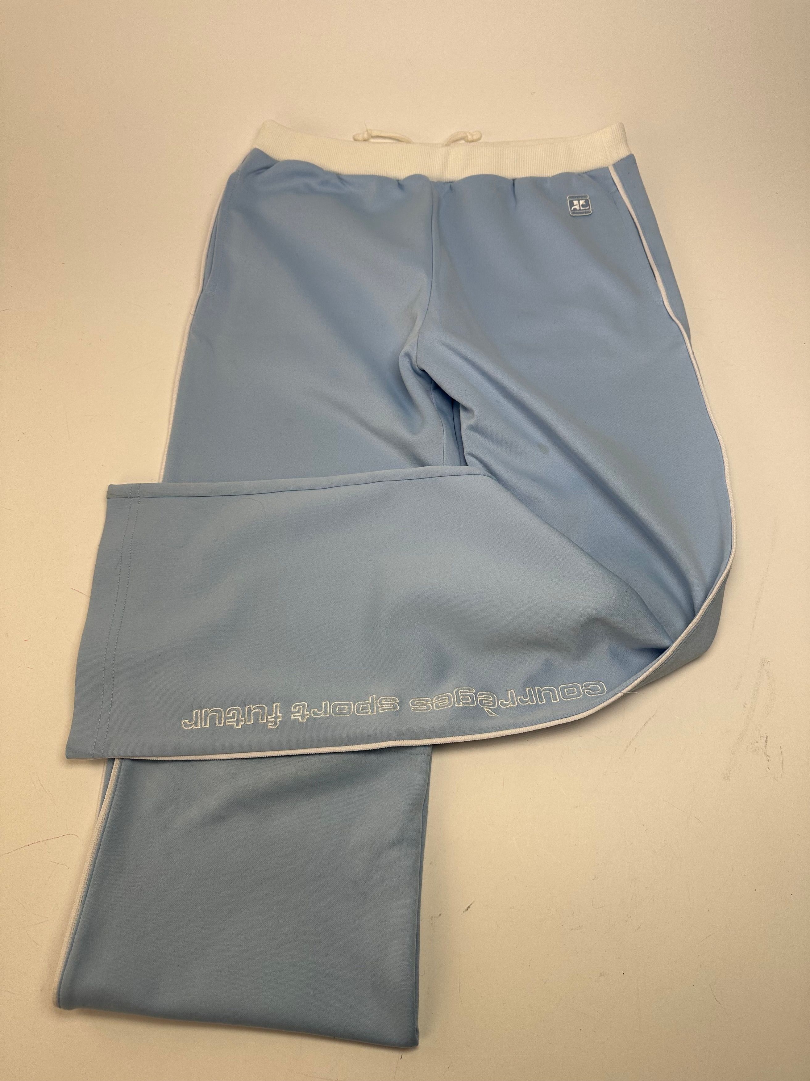 Courreges Vintage Paris Light Blue Trackpants M Size 27" / US 4 / IT 40 - 1 Thumbnail