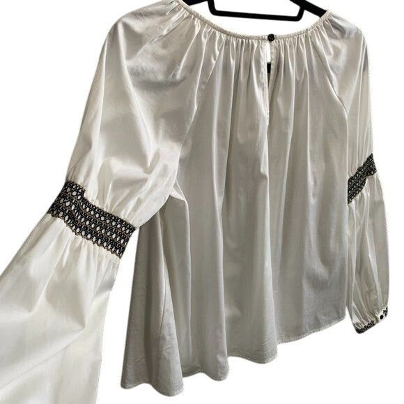 Elizabeth and James Elizabeth and James Boho Embroidered Bell Sleeve Blouse XS Size XS / US 0-2 / IT 36-38 - 7 Thumbnail
