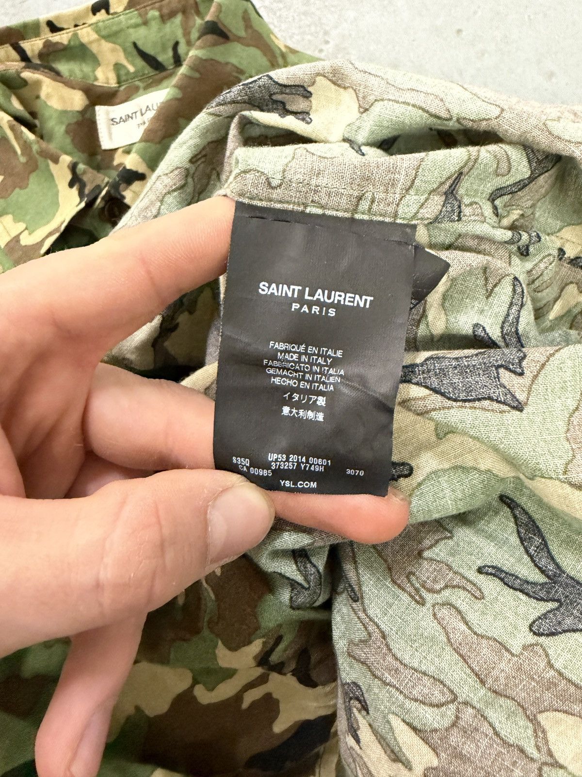 Saint Laurent Paris SS15 Saint Laurent Paris Camouflage Hedi Slimane Shirt Size US M / EU 48-50 / 2 - 13 Thumbnail