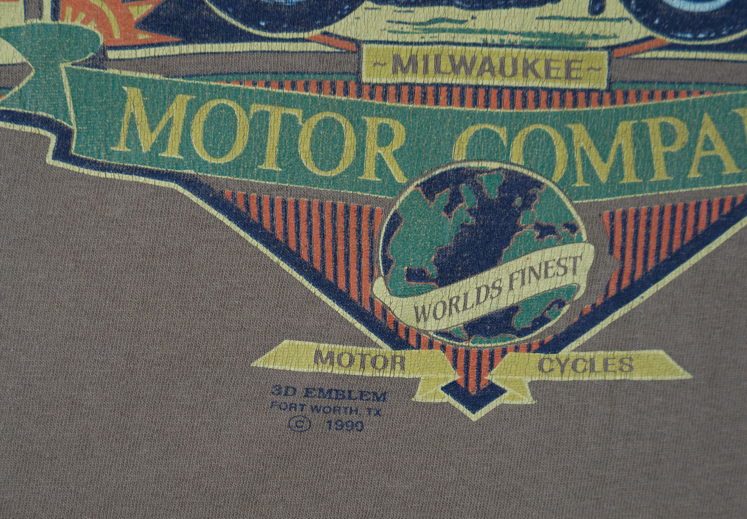Harley Davidson × Vintage Vintage Harley Davidson Emblem 1990s T Shirt Size US M / EU 48-50 / 2 - 3 Thumbnail