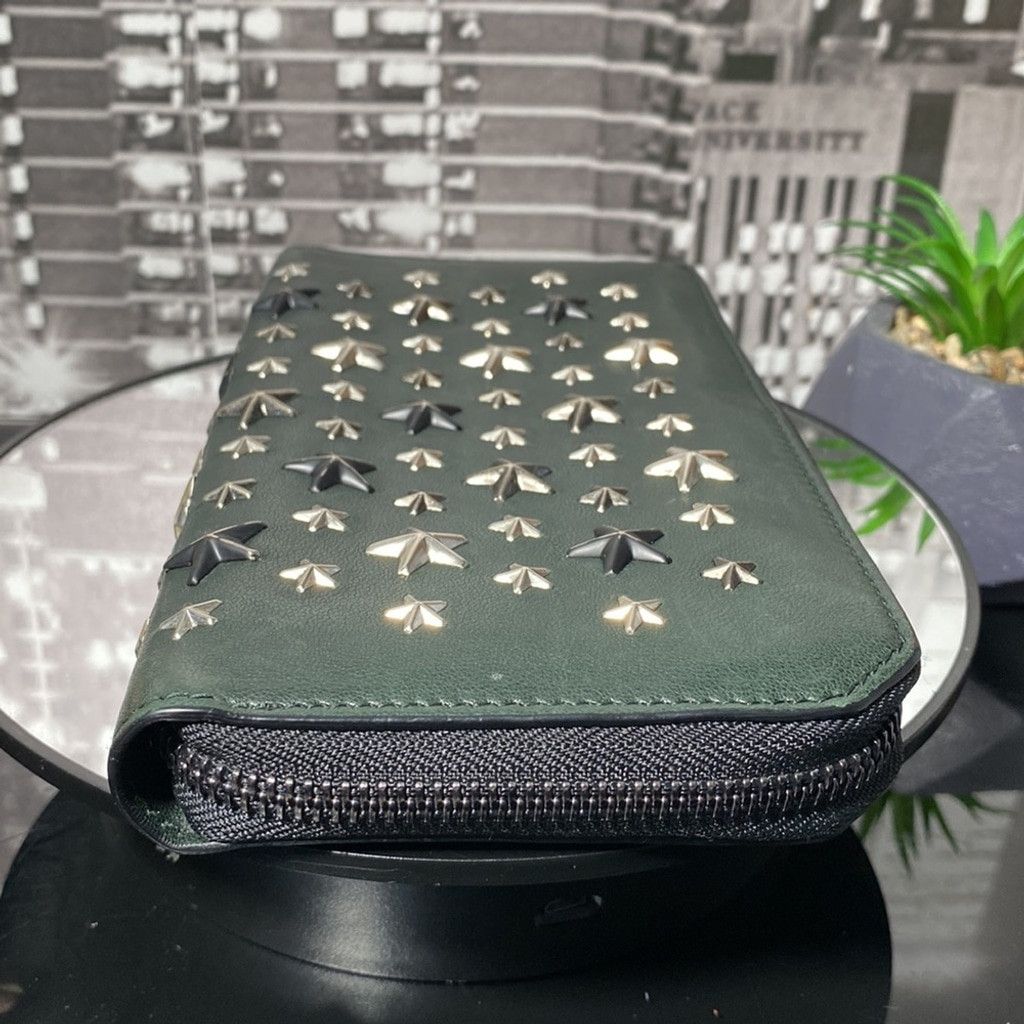 Jimmy Choo Authentic JIMMY CHOO 💚Leather Star Wallet Size ONE SIZE - 11 Thumbnail