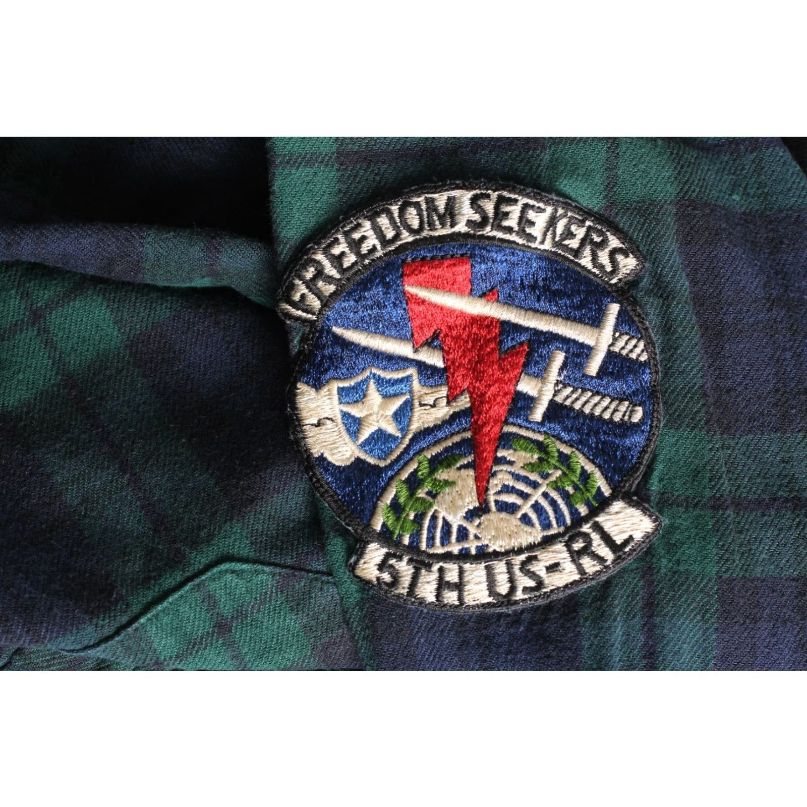 Polo Ralph Lauren POLO RALPH LAUREN FREEDOM SEEKERS Shirt Men M Plaid Flannel Button-Up Blue / Green Military Casual Workwear 5th US-RL Vintage? Size US M / EU 48-50 / 2 - 5 Thumbnail