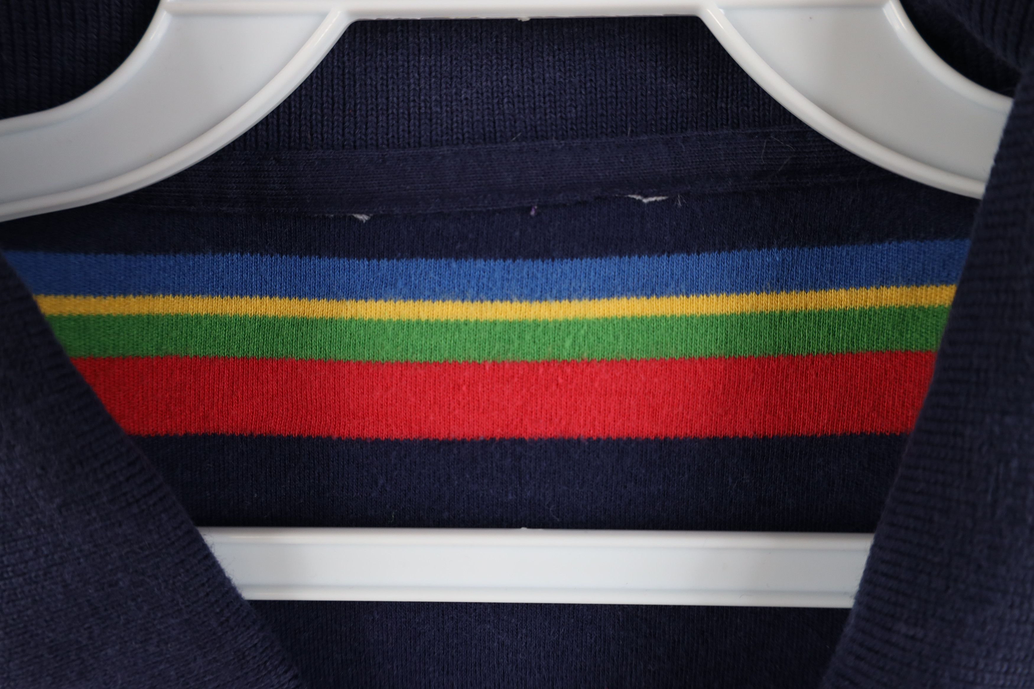 Vintage Vintage 90s Streetwear Rainbow Striped Collared Golf Polo Size US XXL / EU 58 / 5 - 5 Thumbnail
