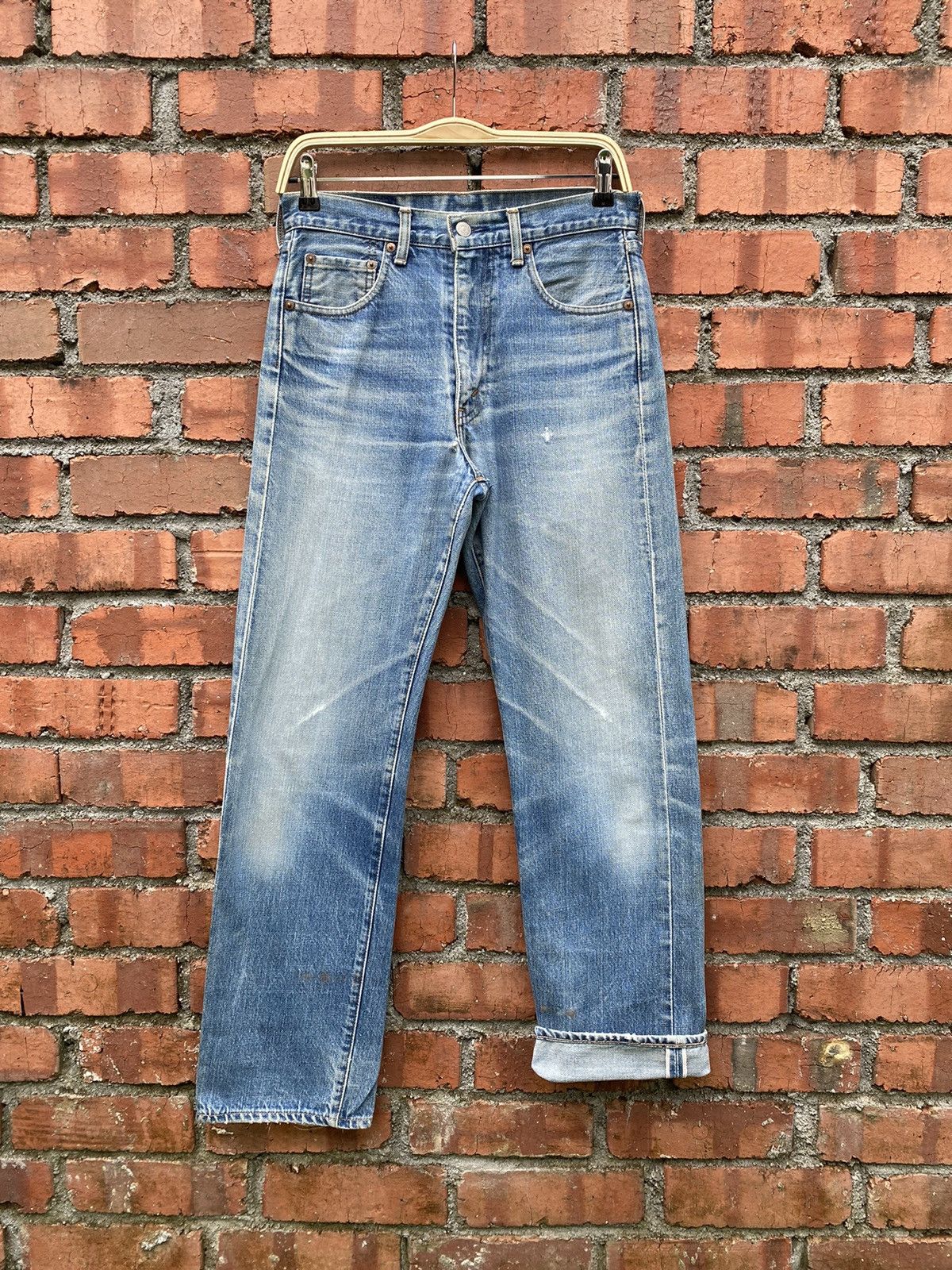 Levi's × Levi's Vintage Clothing × Vintage size 29x30 vintage levi's 502xx redline big E distressed Size US 29 - 1 Thumbnail