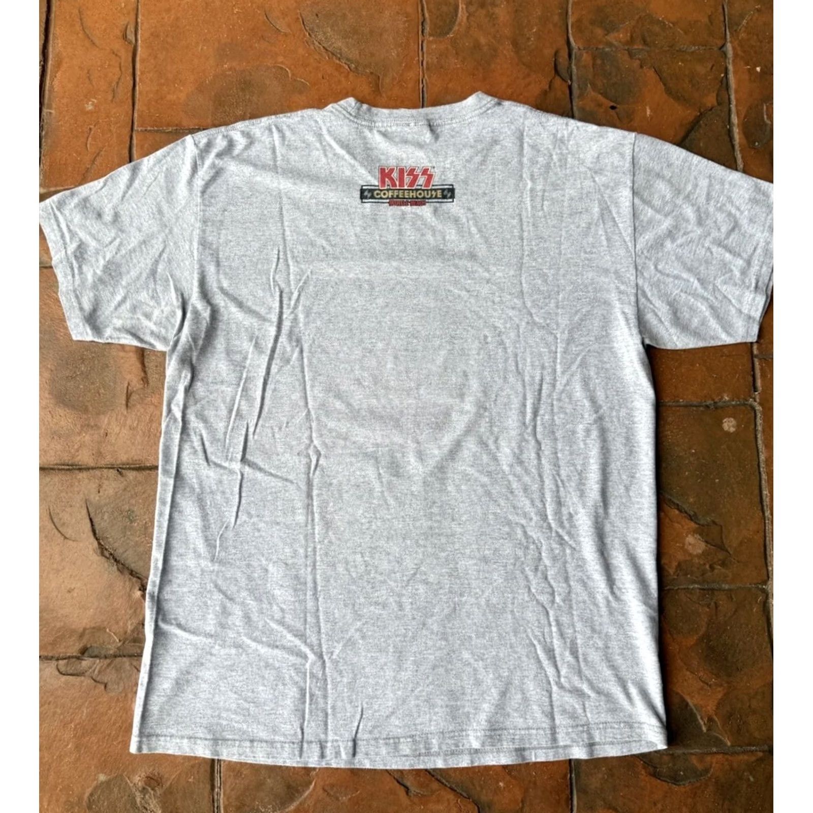 Hanes VINTAGE Kiss Coffee House T-Shirt Unisex Adults L Gray Hanes Crew Neck Short Sleeve Band Music 70s 80s 90s Rock N Roll Over KISS ARMY Logo Size US L / EU 52-54 / 3 - 3 Thumbnail