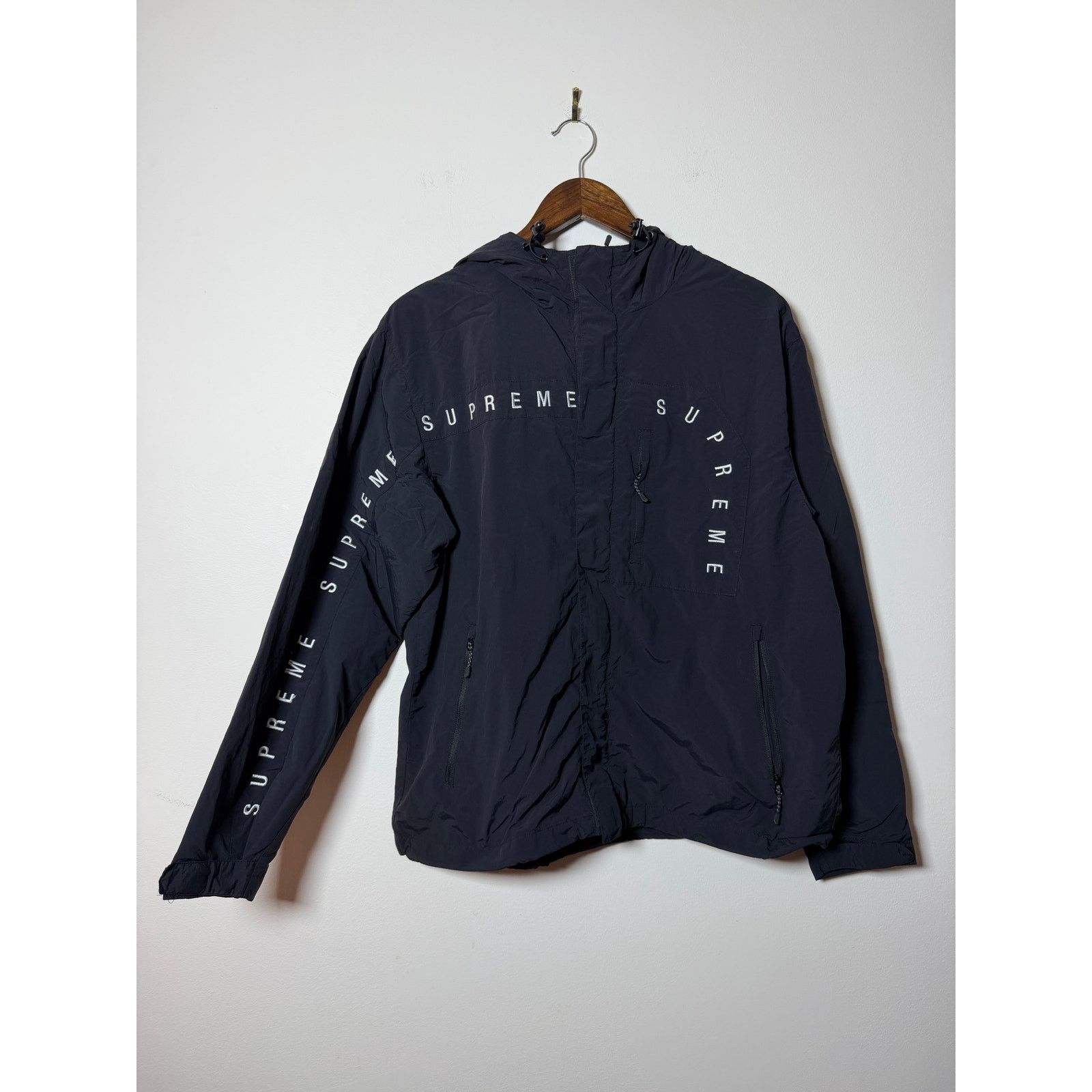 Supreme Supreme Curve Logos Ripstop Jacket | Grailed