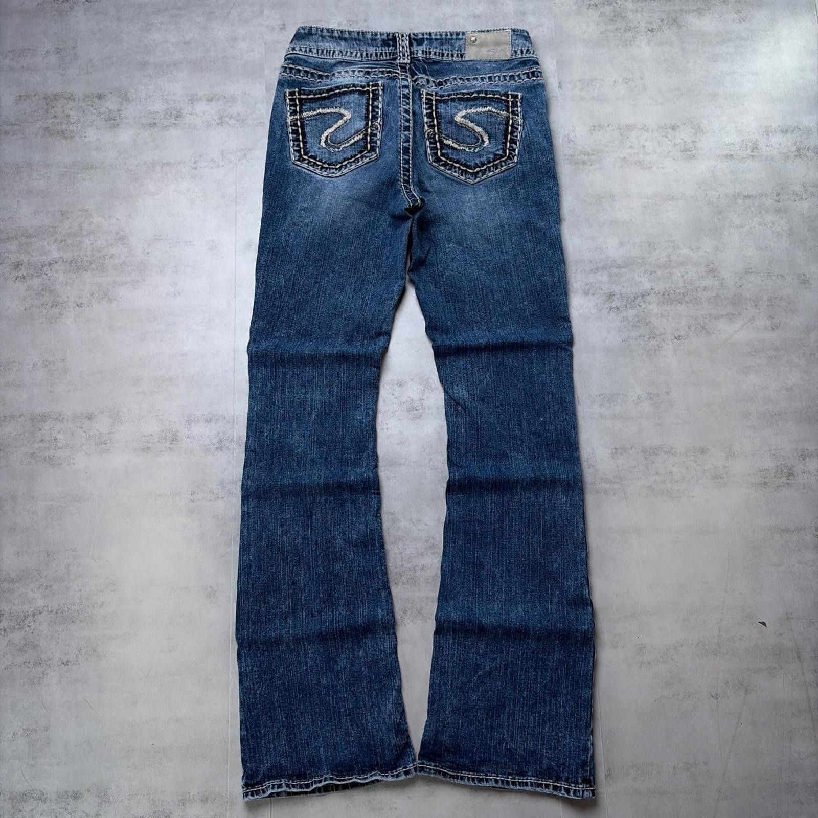 Silver Jeans Co. Y2K Blue Silver Jeans Grunge Suki Bootcut Denim Jeans Size 30" / US 8 / IT 44 - 1 Thumbnail