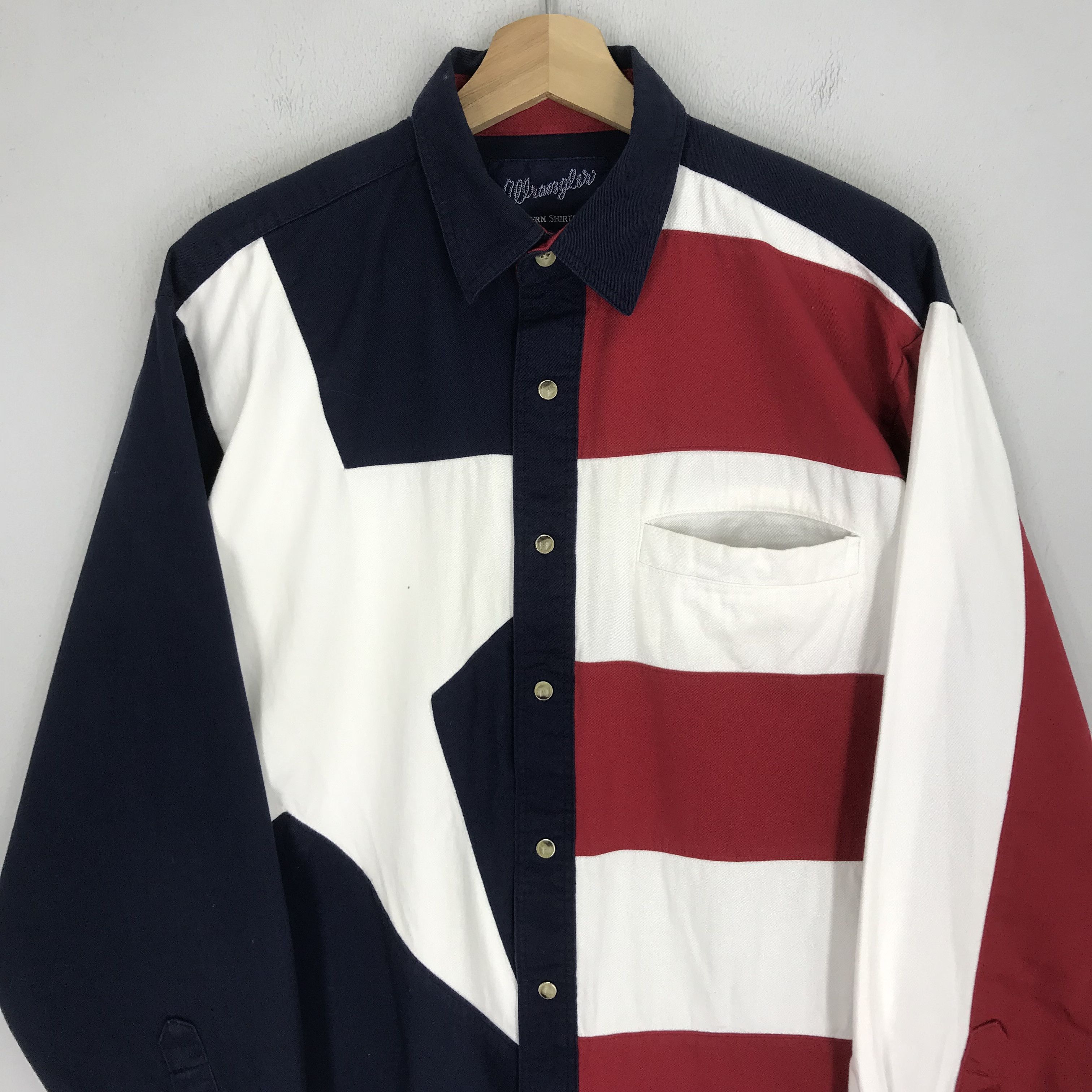 Vintage × Wrangler Vintage Wrangler Western Shirts USA Snap Button Size US M / EU 48-50 / 2 - 3 Thumbnail