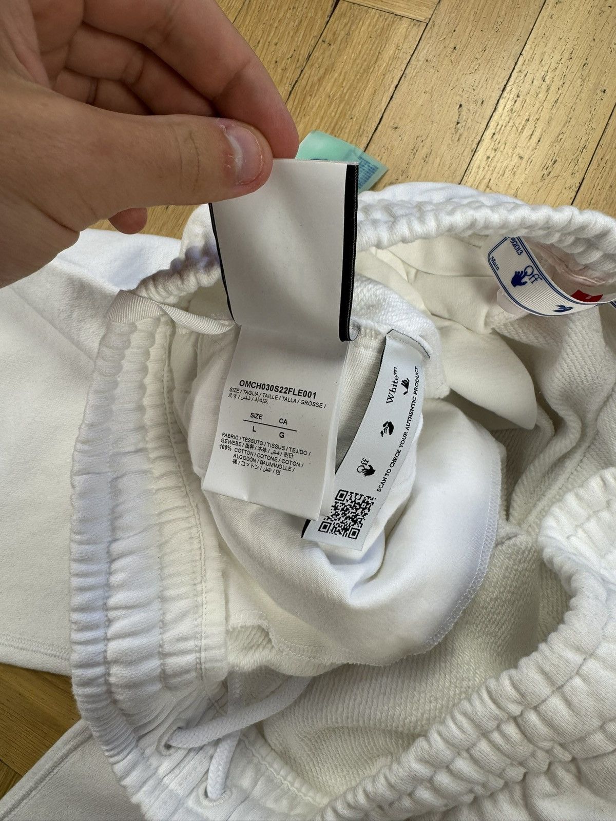 Off-White OFF-WHITE ORANGE METAL ARROWS WHITE SWEATPANTS Size US 34 / EU 50 - 11 Thumbnail