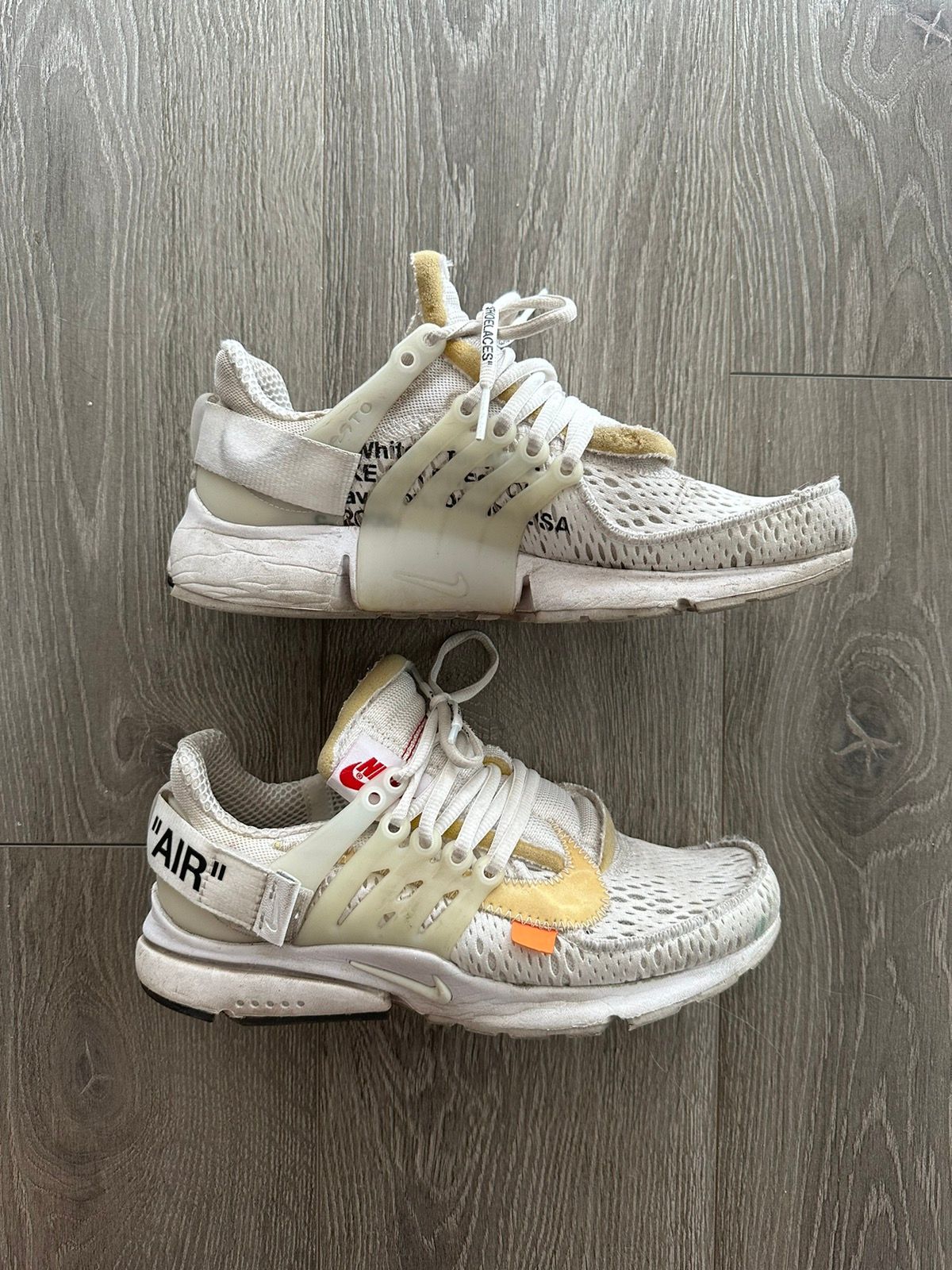 Pre-owned Nike X Off White Nike Air Presto Sneakers Size 7 In White