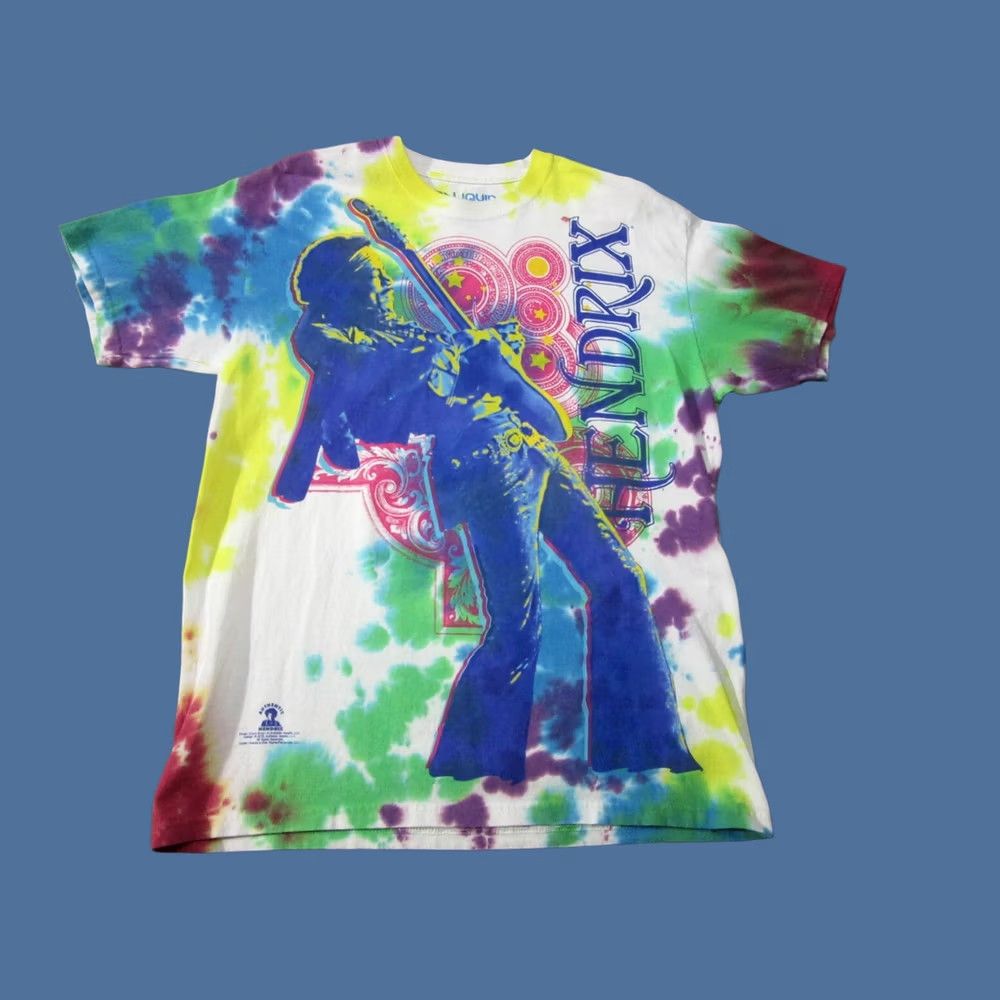 Liquid Blue Liquid Blue Jimi Hendrix Shirt Mens Large White Multicolor Dye Electric Ladyland Shirt Size US L / EU 52-54 / 3 - 1 Thumbnail