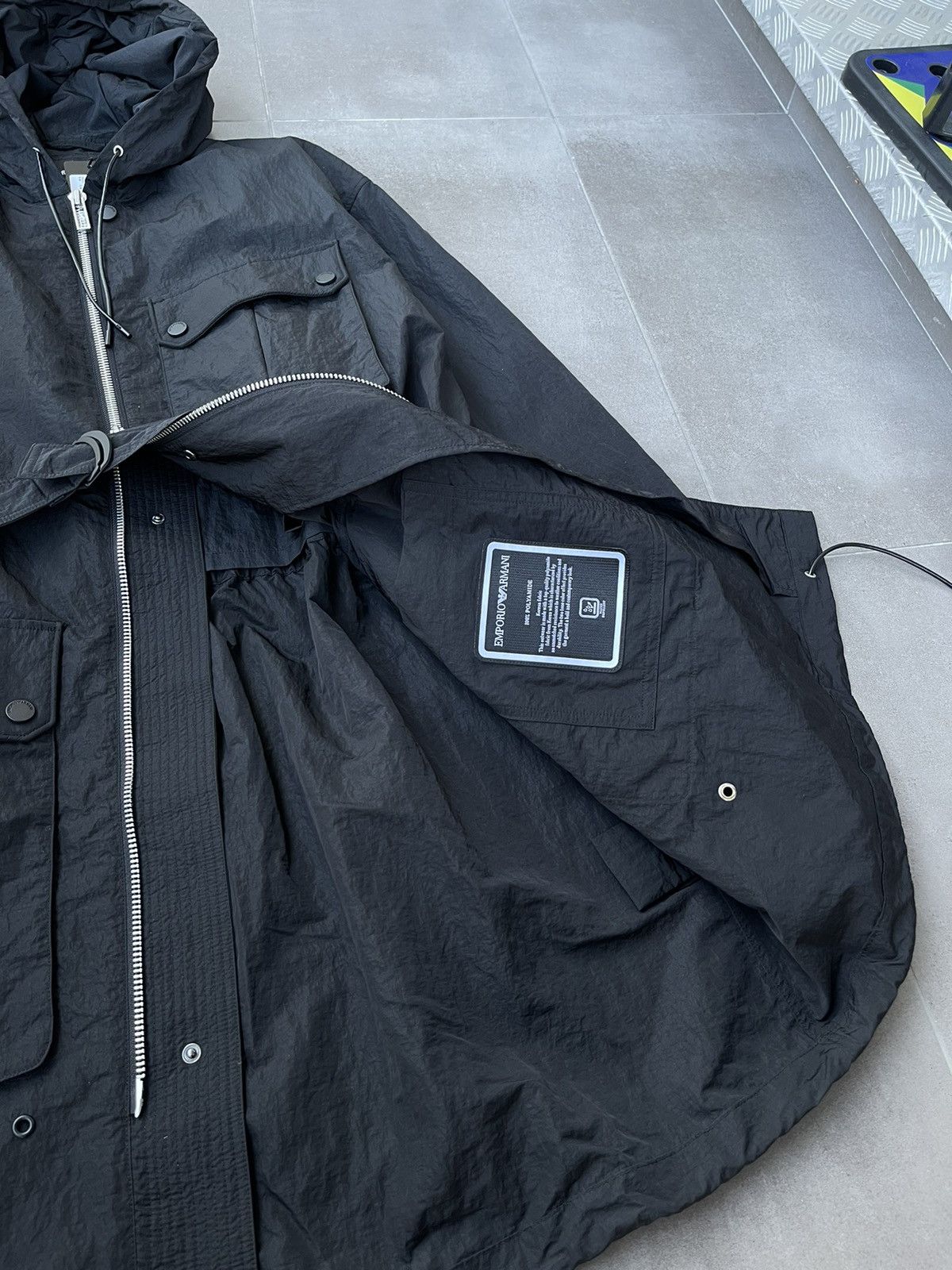Emporio Armani !DS! AW22 Emporio Armani Black Trench Coat Windbreaker Size US L / EU 52-54 / 3 - 21 Thumbnail