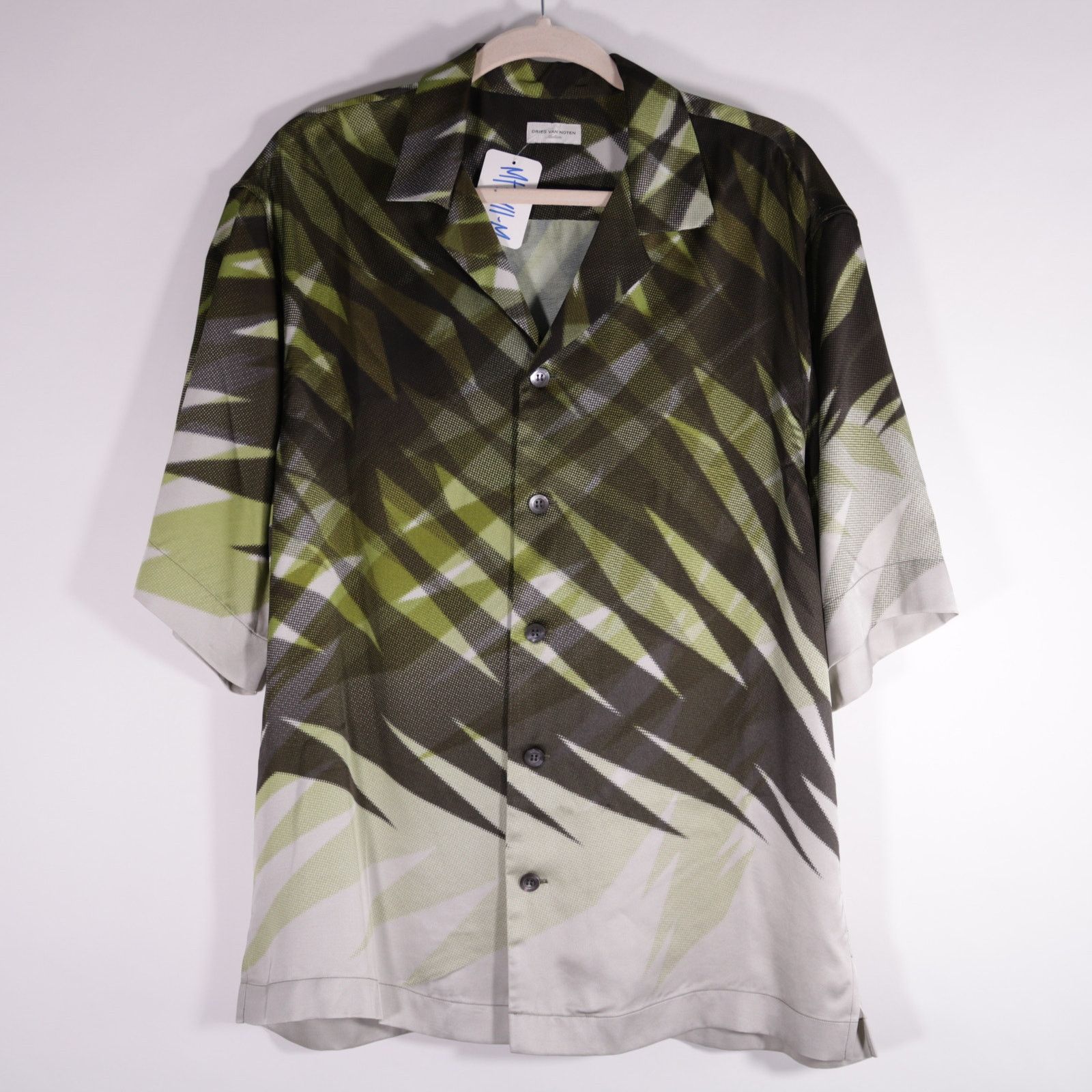 Dries Van Noten Geometric Print Viscose Shirt Medium