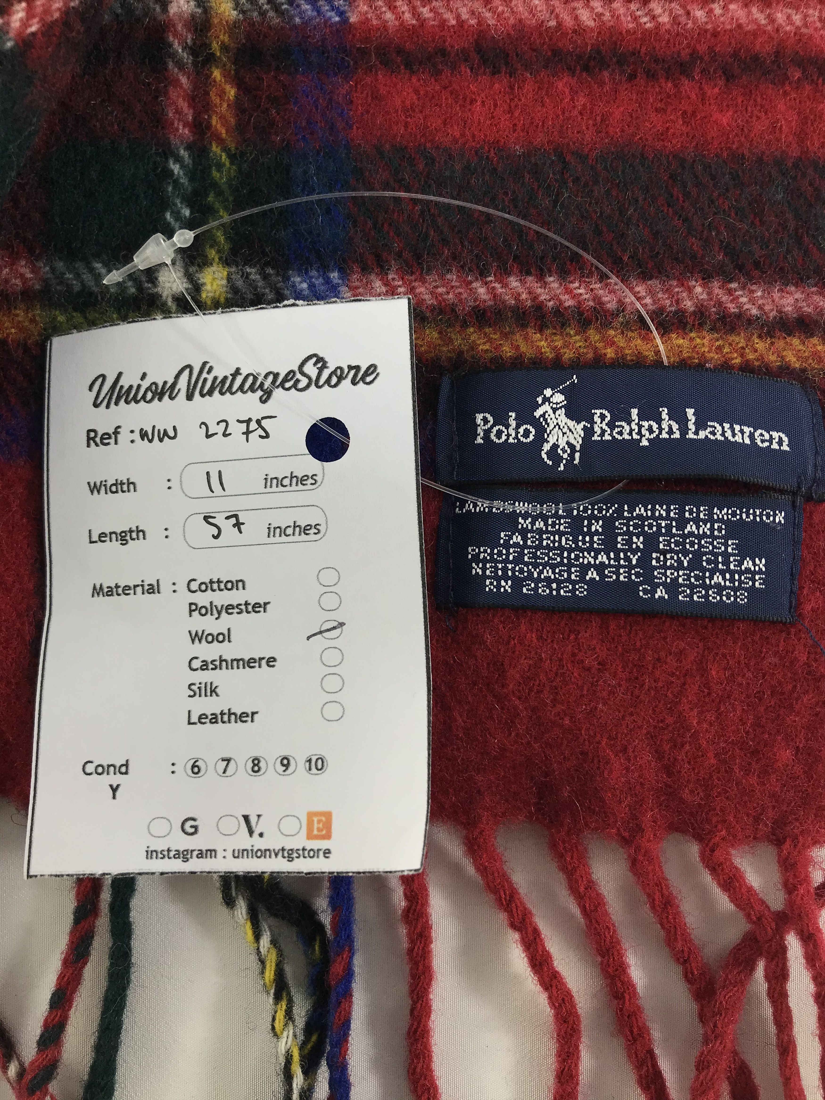 Polo Ralph Lauren × Vintage Polo Ralph Lauren Scarf / Muffler / Neckwear - WW2275 Size ONE SIZE - 5 Thumbnail