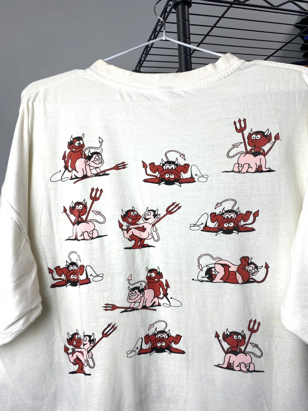 Rare! Vintage 80 Sex Devil Scene Kamasutra Art T Shirt