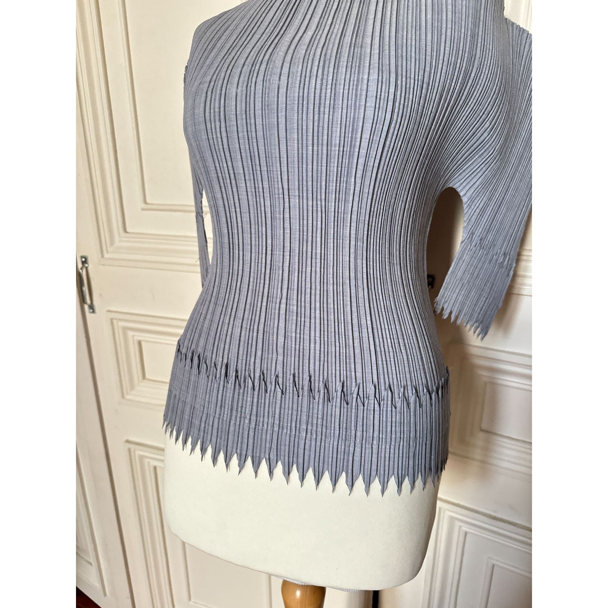 Issey Miyake SS1990 “Icy” Plissé Sculptural Top Size M / US 6-8 / IT 42-44 - 3 Thumbnail