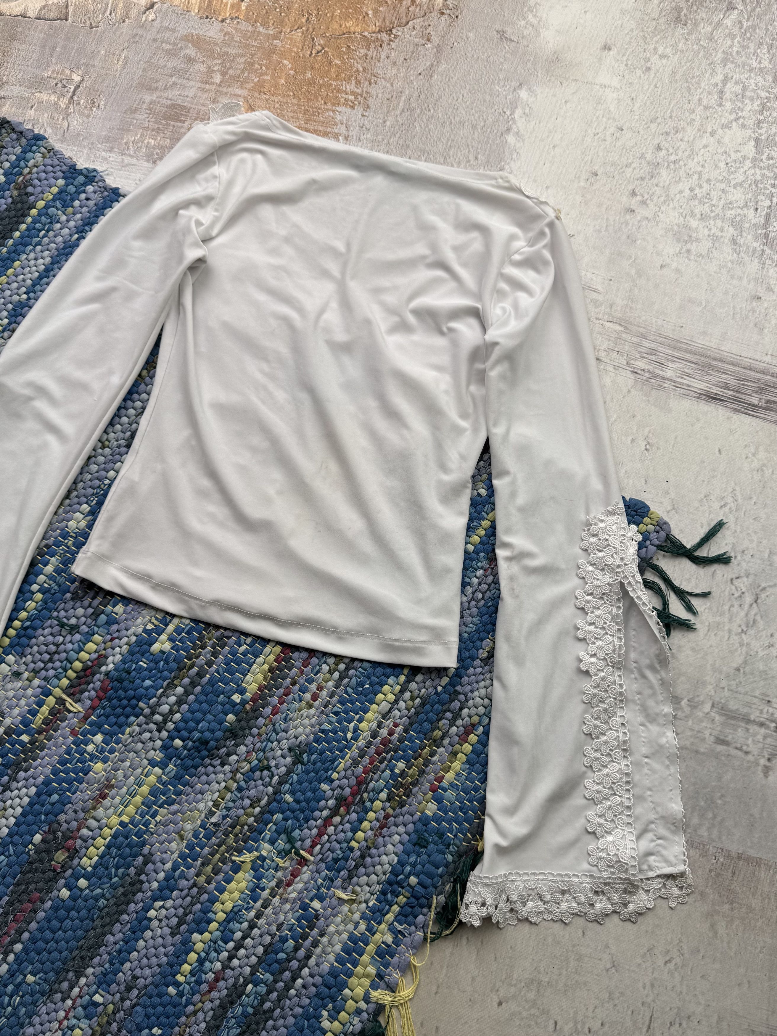 Japanese Brand Vintage Cropped Blouse D15 A768(504) Size XS / US 0-2 / IT 36-38 - 10 Thumbnail