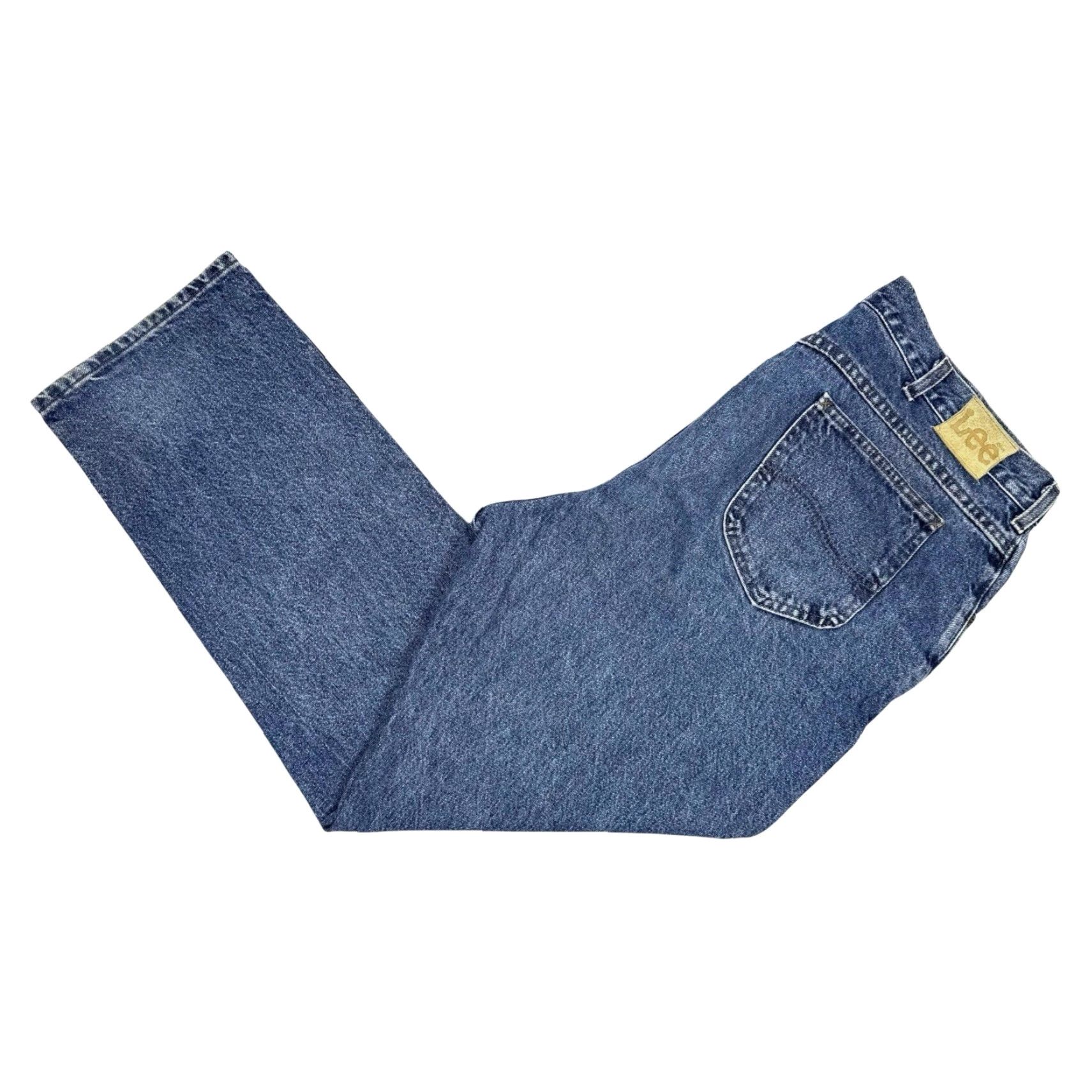 Lee VINTAGE Lee Jeans Mens 38x30 Blue Denim 90s Straight 5-Pocket Zip Button Casual Comfort Size US 38 / EU 54 - 2 Thumbnail