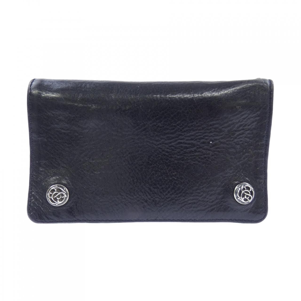 Chrome Hearts Chrome Hearts Chrome Hearts 1 ZIP BLK Floral Wallet Leather Short Wallet 224630400105200 DUTY FREE for USA Size ONE SIZE - 1 Thumbnail