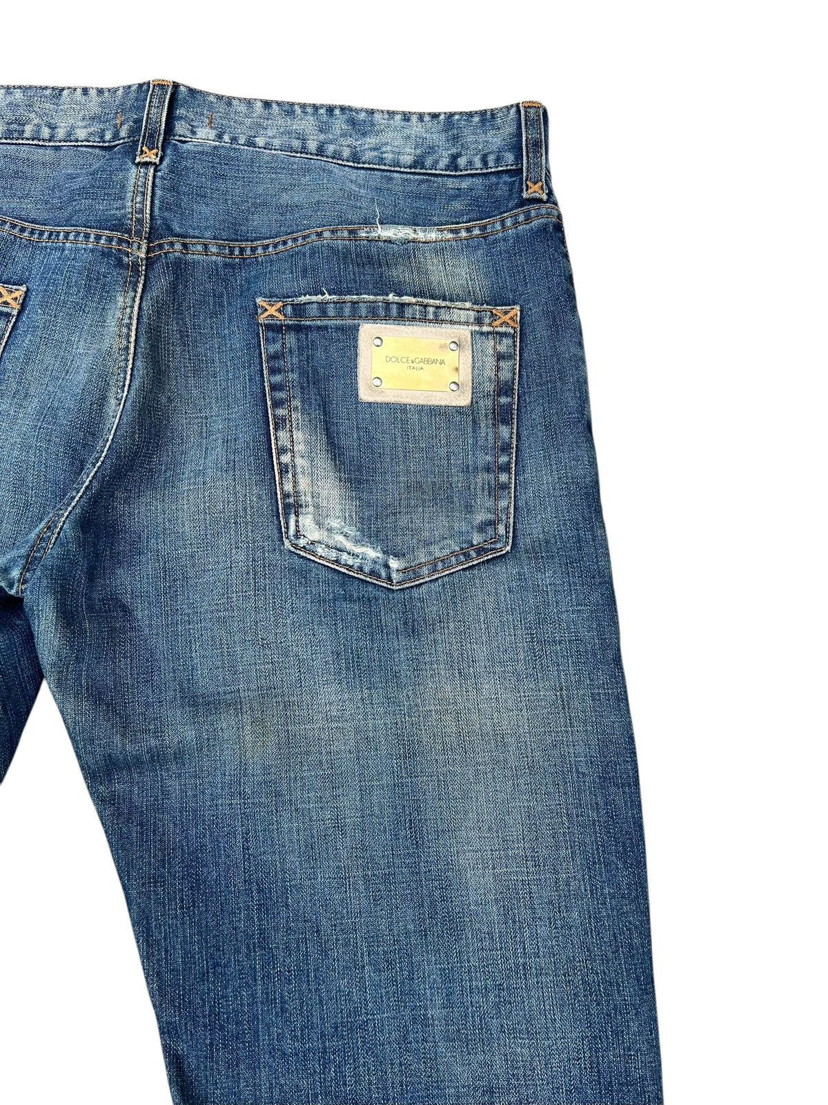 Dolce & Gabbana Vintage 00s Dolce & Gabbana Dirty Mud Distressed Denim Jeans Size US 34 / EU 50 - 15 Thumbnail