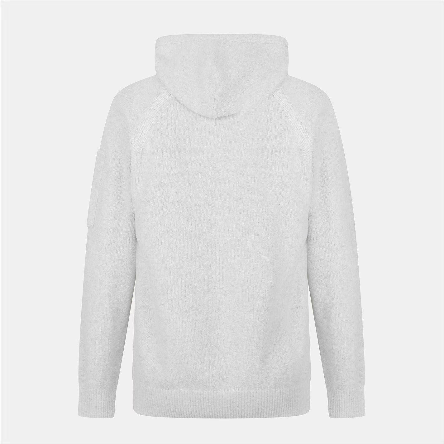 C.P. Company o1g2r1mq0426 Lens Knitted Hoodie in White Size US M / EU 48-50 / 2 - 2 Thumbnail