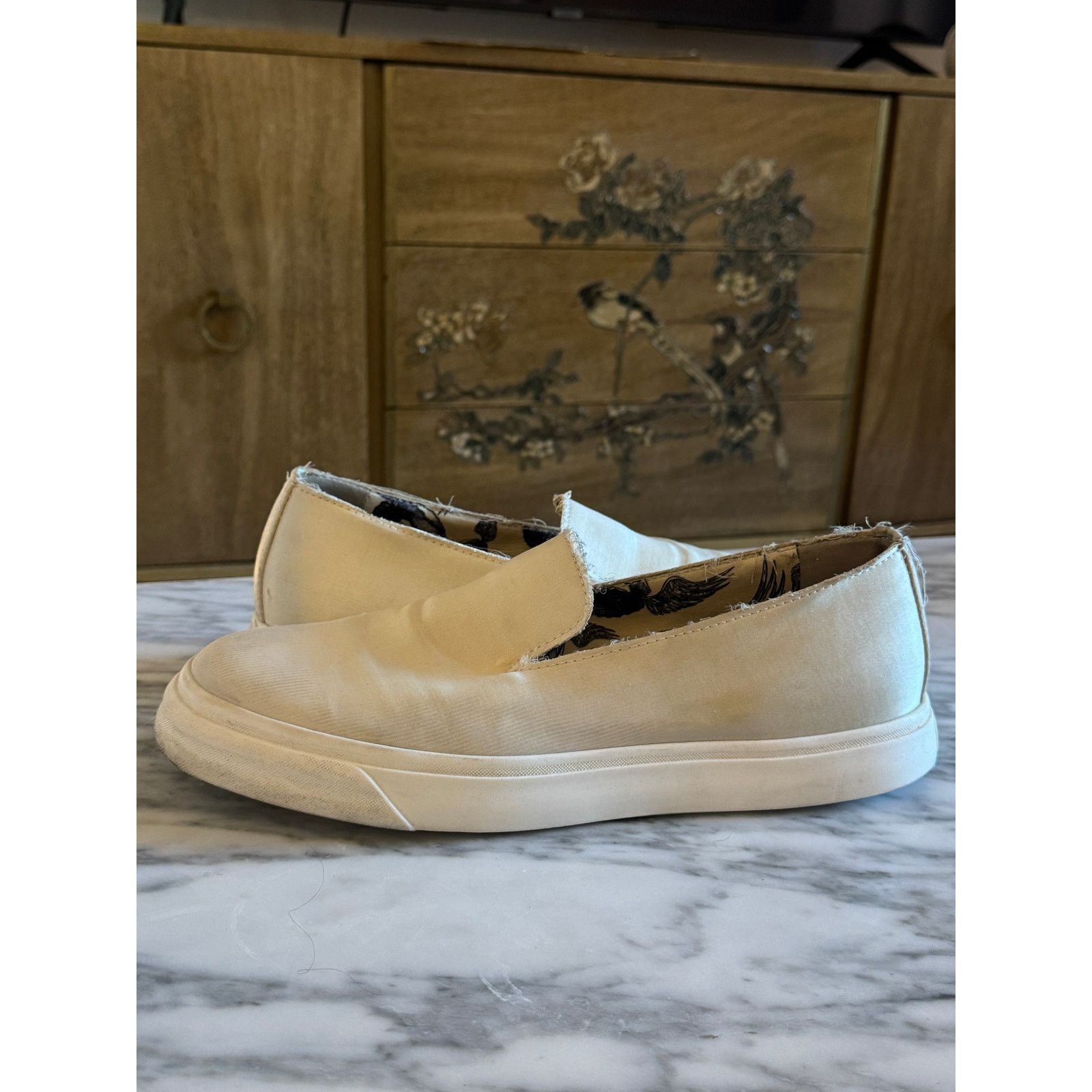 La Perla La Perla x Giuseppe Zanotti Satin Slip-On Sneakers Size US 11.5 / EU 44-45 - 2 Thumbnail