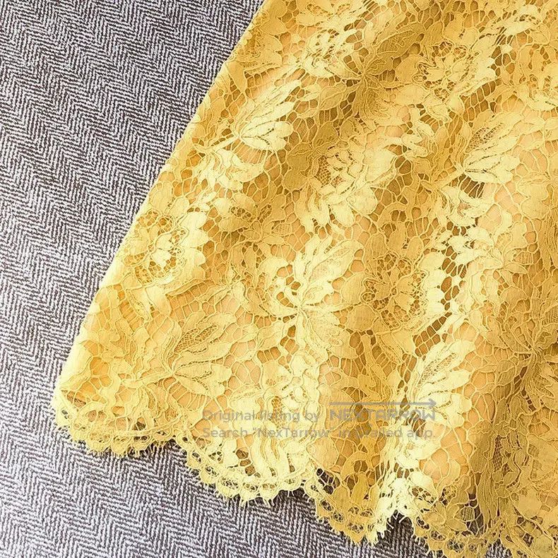Valentino Valentino Yellow lace skirt Size S / US 4 / IT 40 - 4 Thumbnail