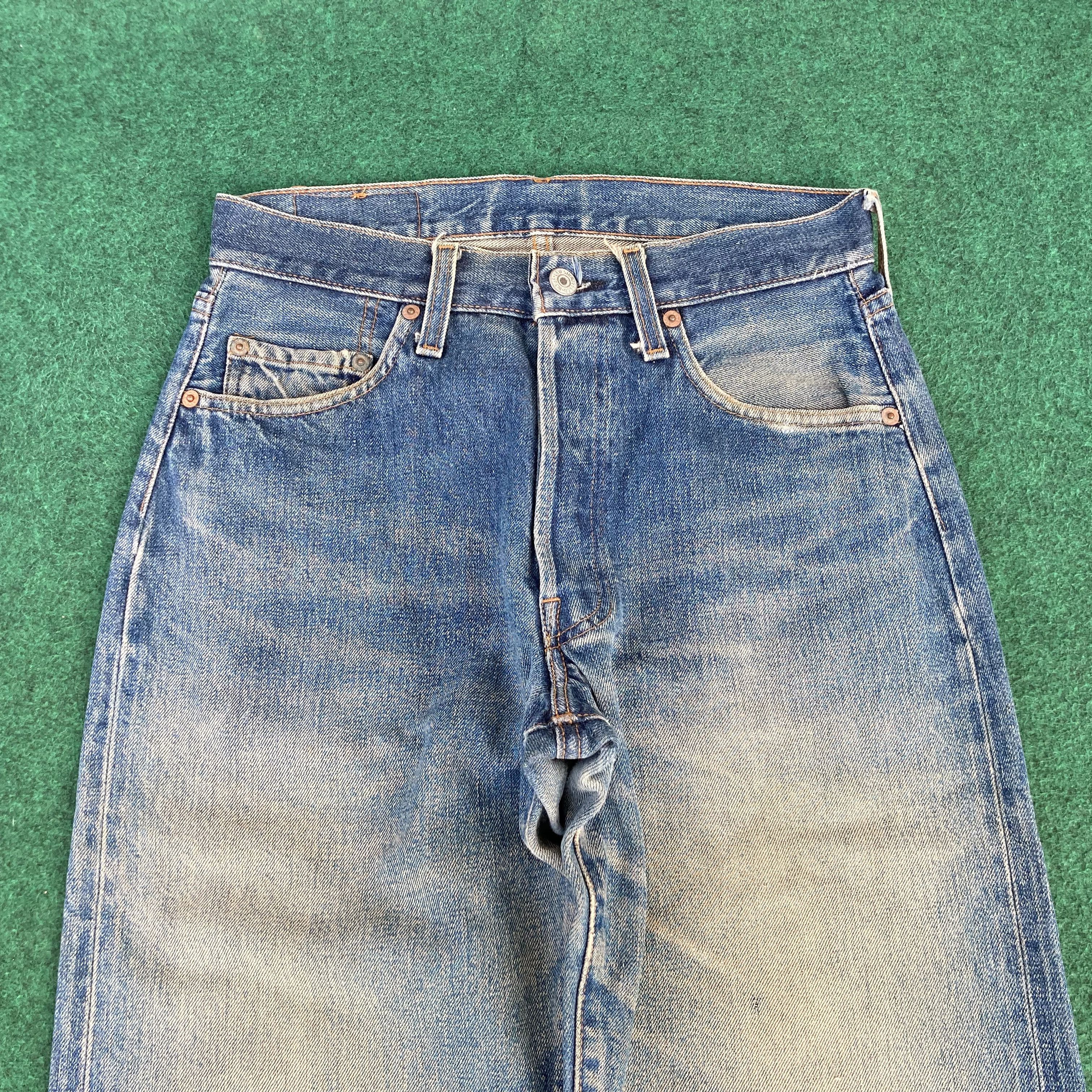 Levi's 28x32.5 Vtg Levis 501 Big E Usa Selvedge Button 555 Jeans Size US 28 / EU 44 - 4 Thumbnail