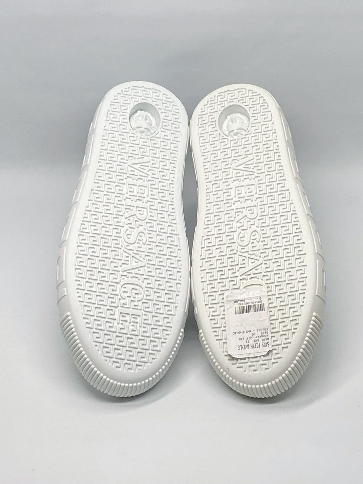 Versace Versace La Greca Ribbon-Trim Leather Sneakers size 40 Size US 10 / IT 40 - 12 Thumbnail