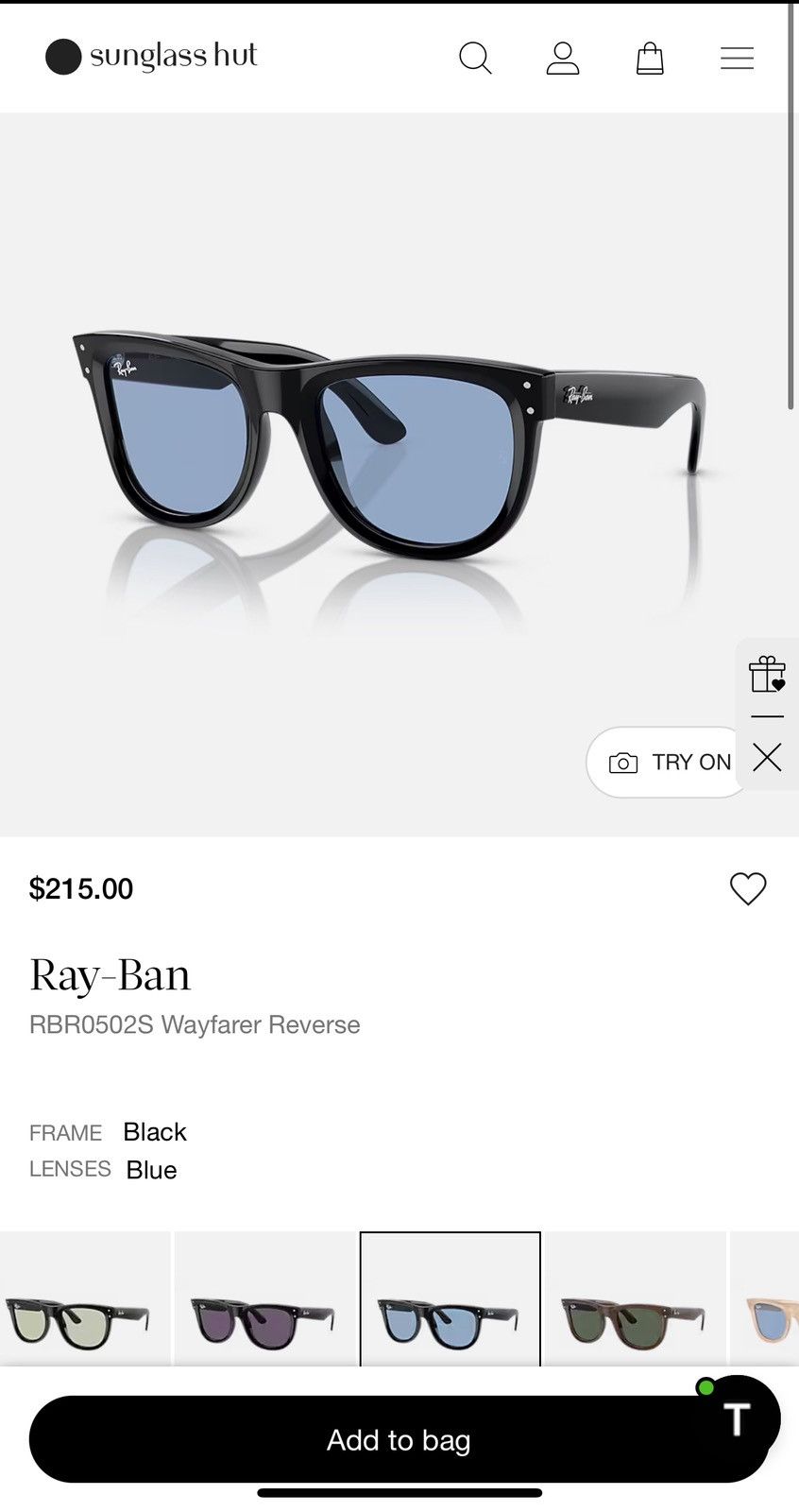 Other Rayban RBR0502S Wayfarer Reverse Sunglasses Size ONE SIZE - 1 Thumbnail
