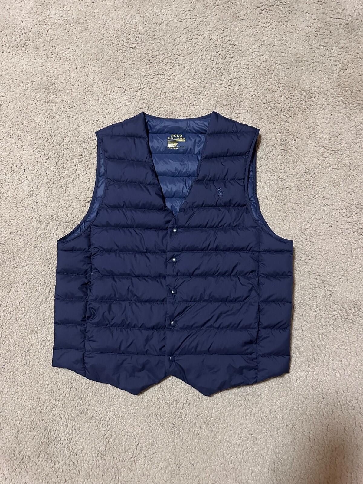 Polo Ralph Lauren Polo Ralph Lauren Lightweight Down Gilet Waistcoat Vest Navy Size US S / EU 44-46 / 1 - 1 Thumbnail