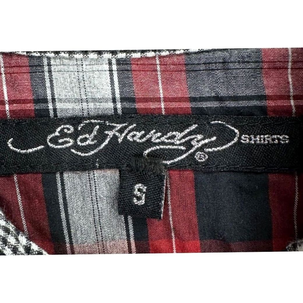 Ed Hardy Ed Hardy Western Shirt Mens Small Red Plaid Snap Button Up Cowboy Pocket Shirt Size US S / EU 44-46 / 1 - 4 Thumbnail