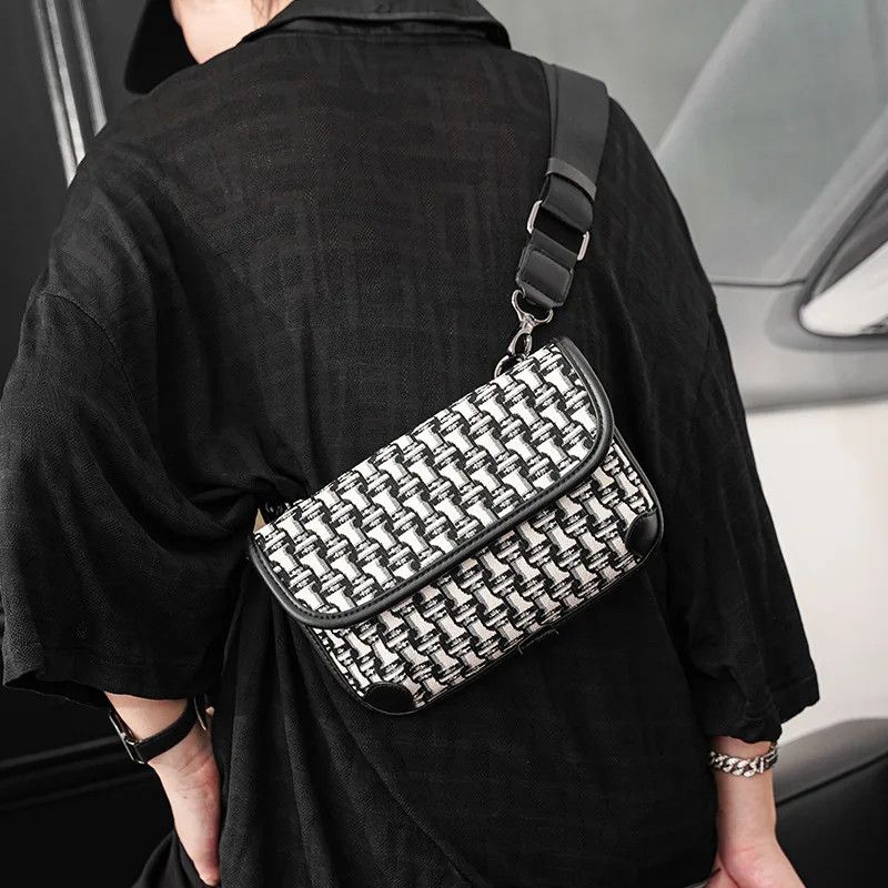 Leather × Vintage Jacquard Canvas Messenger Bag Size ONE SIZE - 2 Thumbnail
